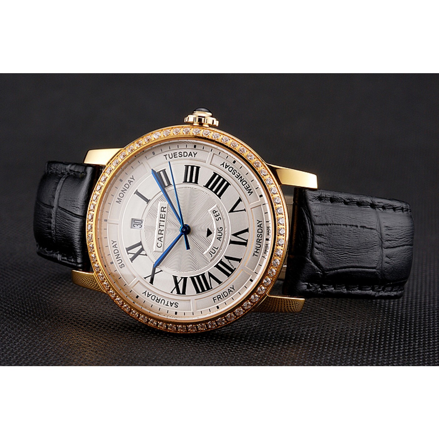 Swiss Cartier Ballon Bleu GMT Silver Dial Rose Gold Case And Bracelet