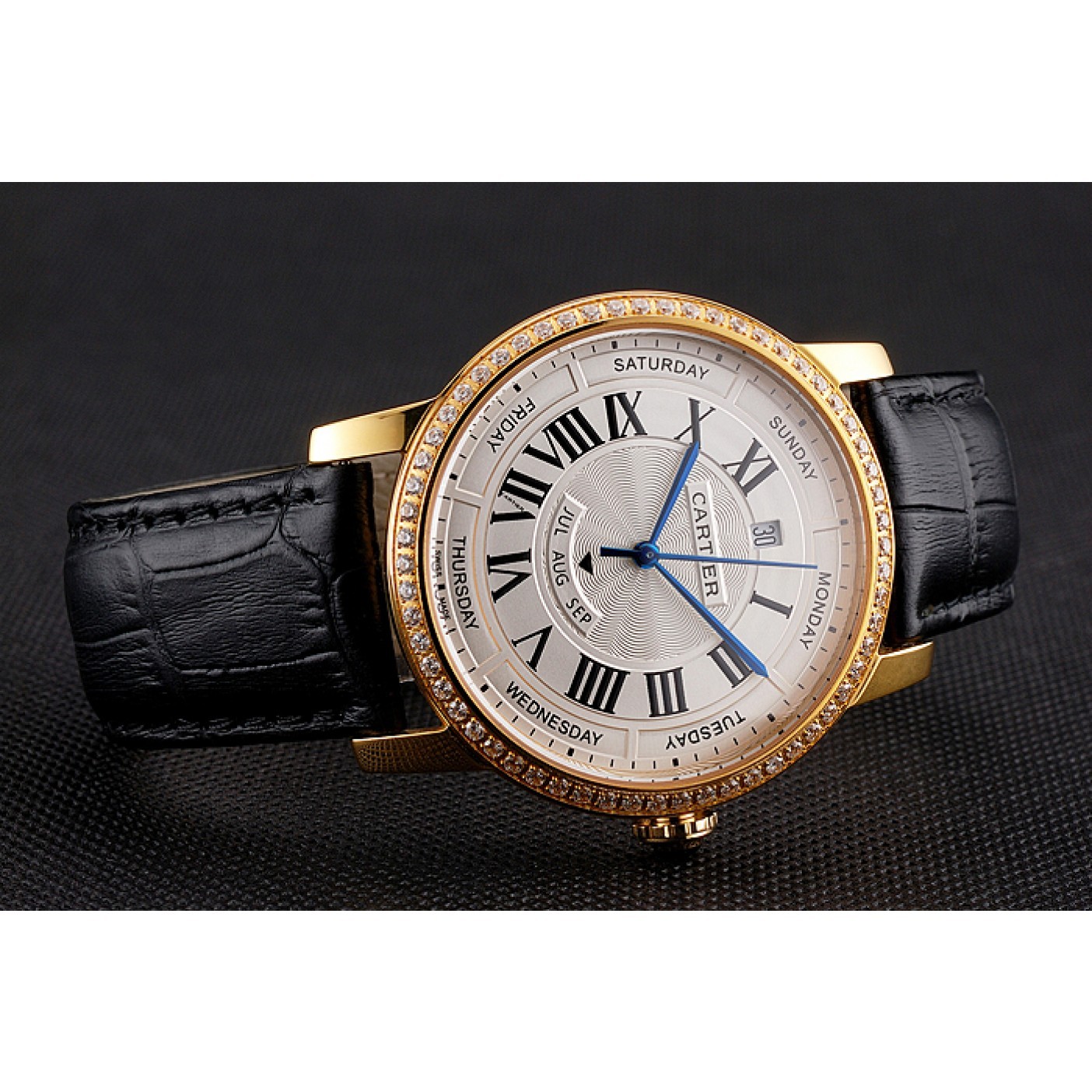 Swiss Cartier Ballon Bleu GMT Silver Dial Rose Gold Case And Bracelet