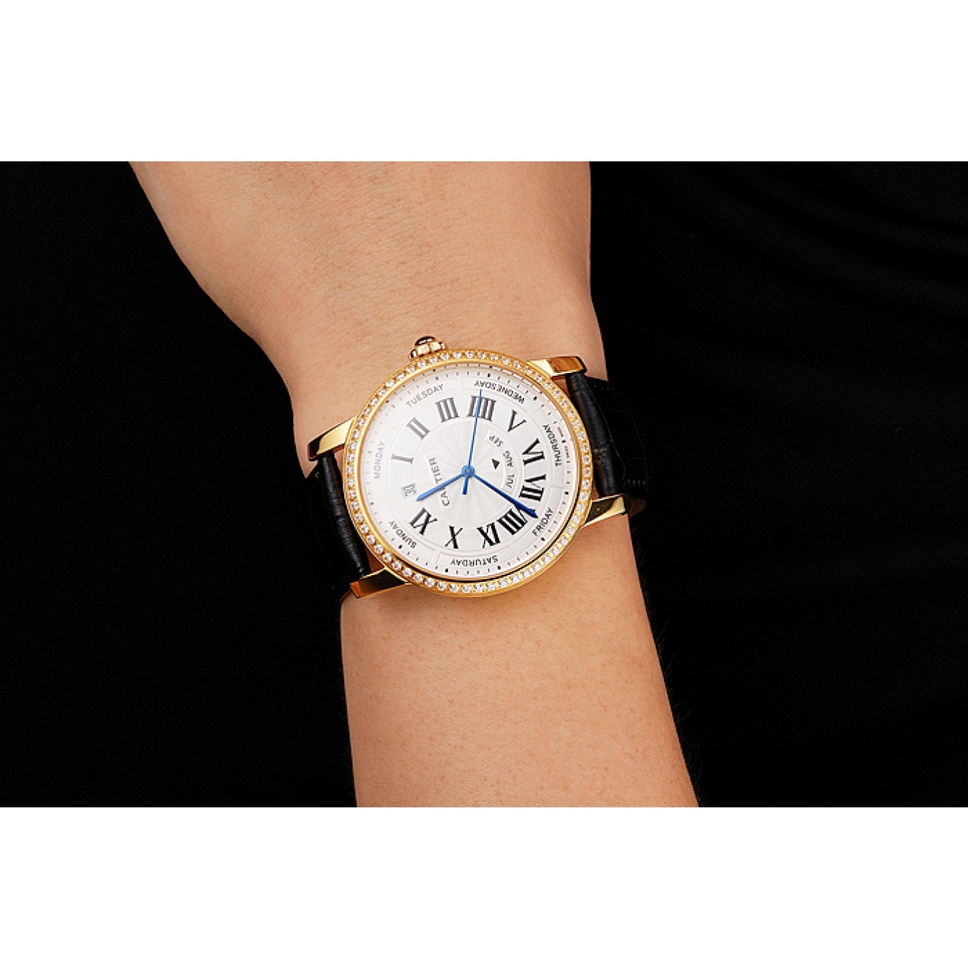 Swiss Cartier Ballon Bleu GMT Silver Dial Rose Gold Case And Bracelet