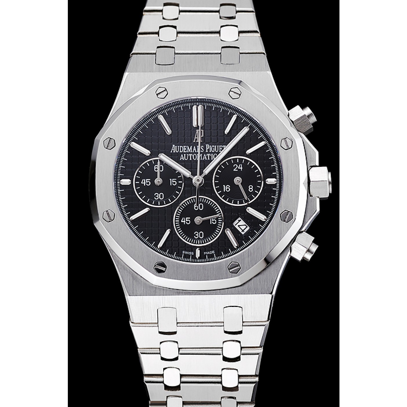 Audemars Piguet Royal Oak Chronograph Black Dial Stainless Steel Bracelet 1454025