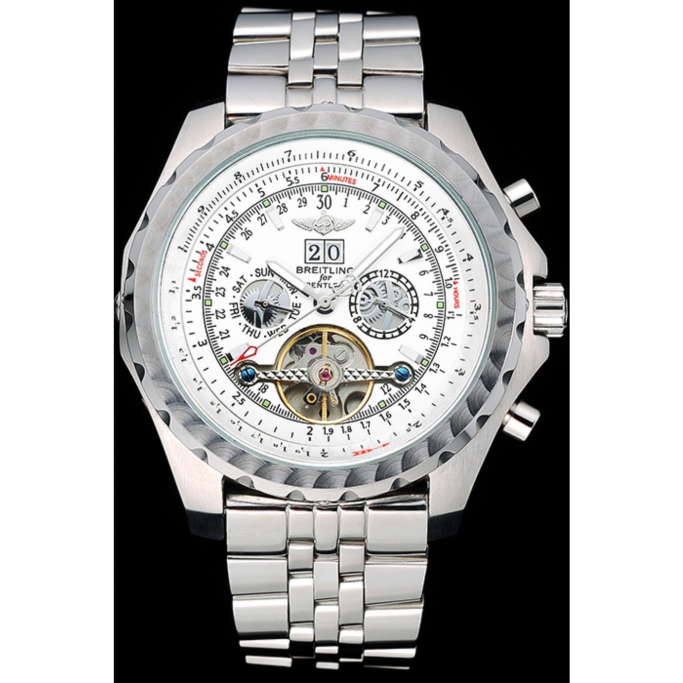 Breitling Bentley Mulliner Tourbillon White Dial Stainless Steel Case And Bracelet 622732