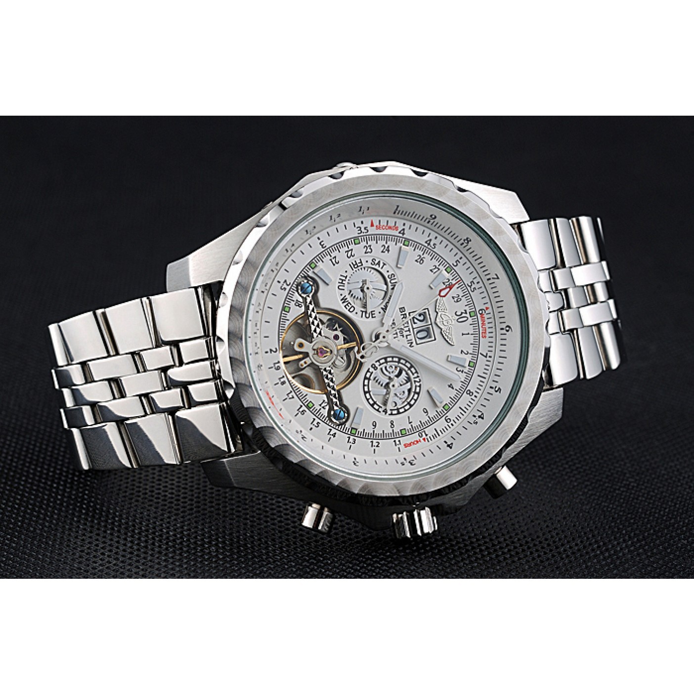 Breitling Bentley Mulliner Tourbillon White Dial Stainless Steel Case And Bracelet 622732