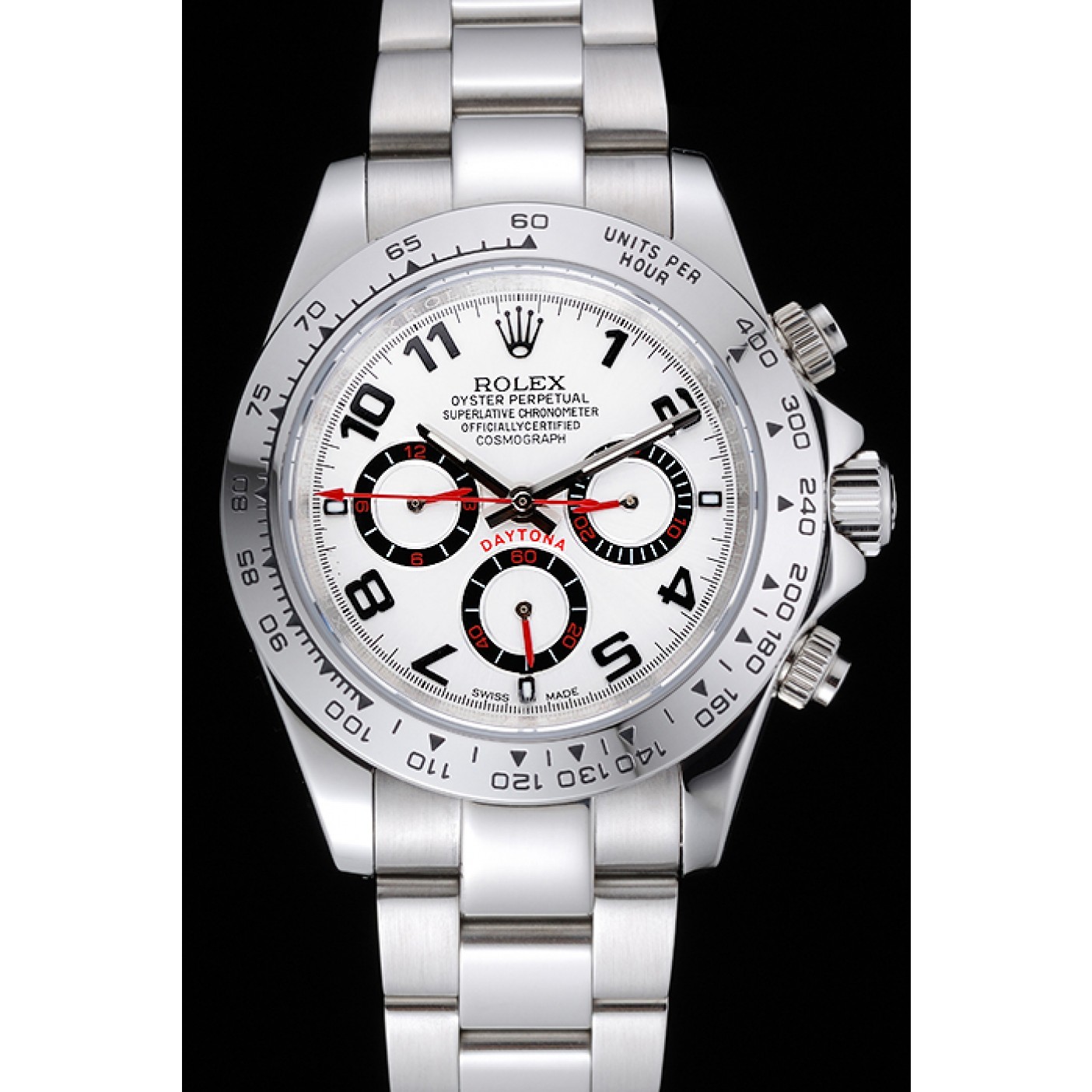 RepTime Watches Rolex Cosmograph Daytona Stainless Steel White Dial White Bezel 1454242