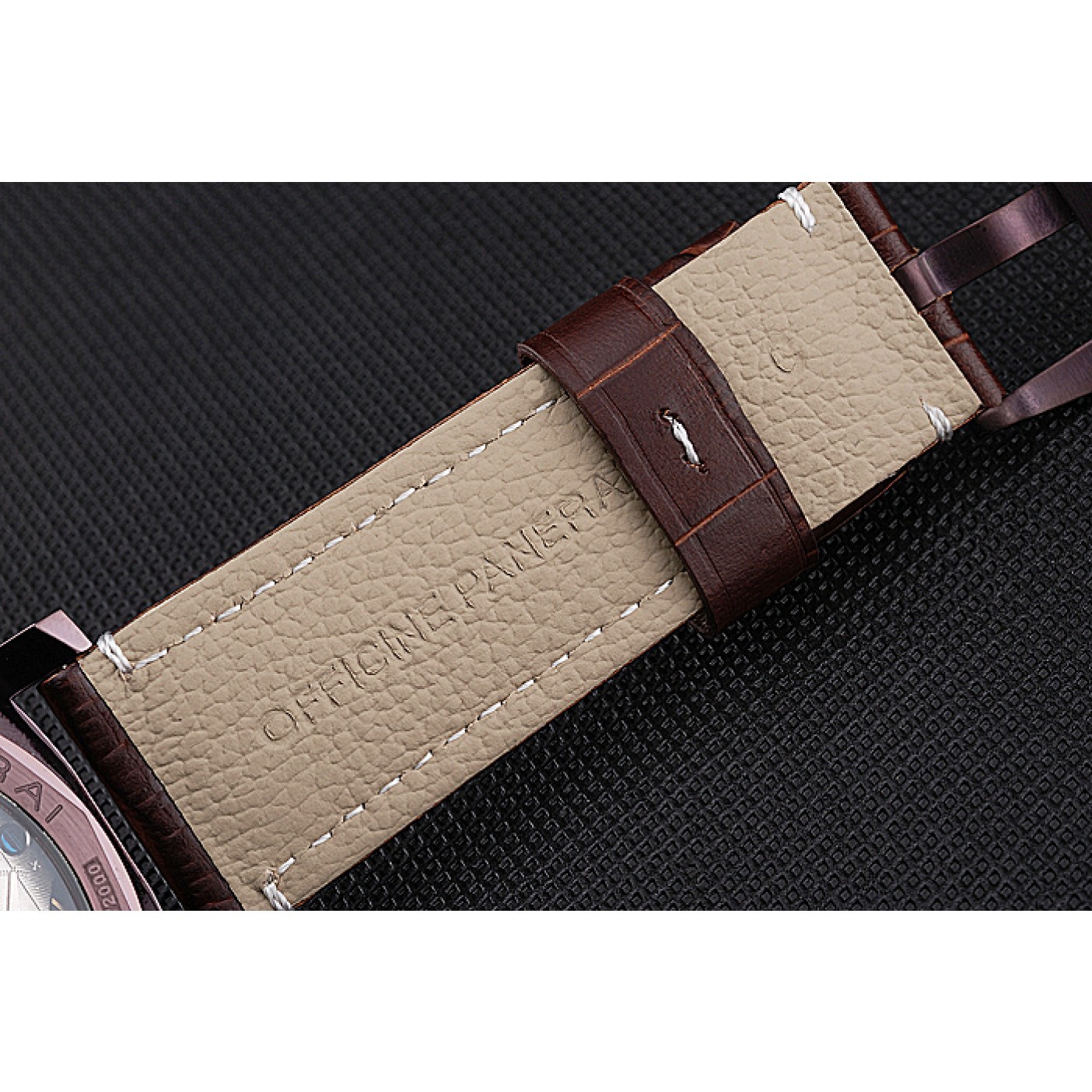 Panerai Luminor Brown Leather Strap Black Dial 80164