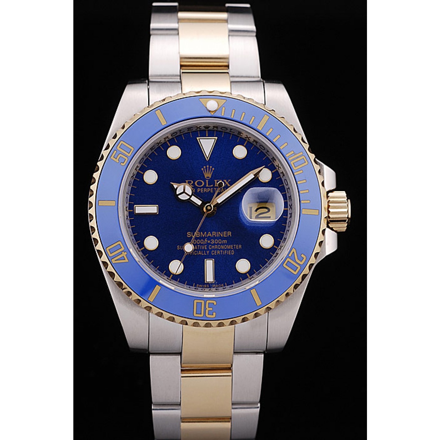 RepTime Watches Rolex Submariner Blue Bezel Blue Dial 98230