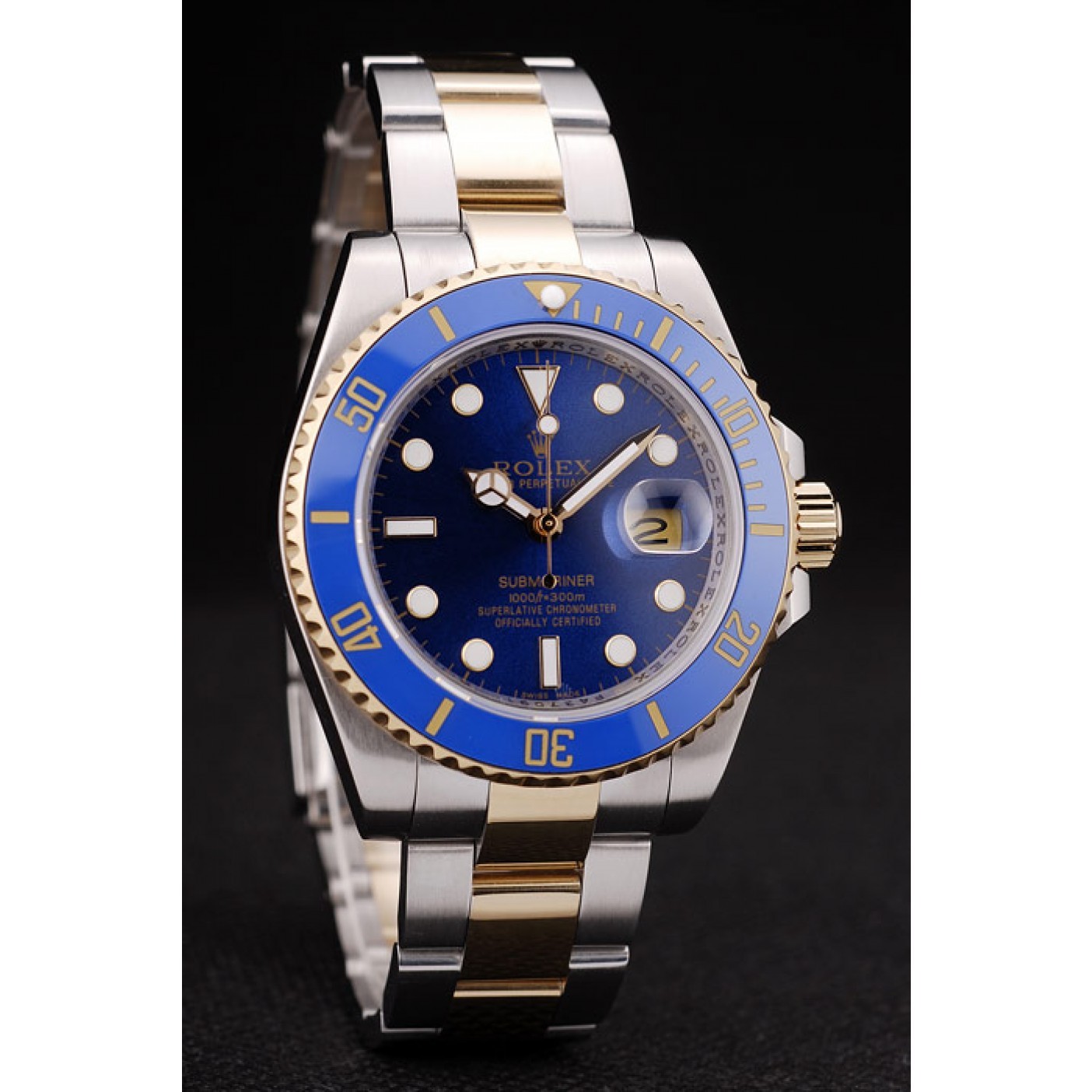 RepTime Watches Rolex Submariner Blue Bezel Blue Dial 98230