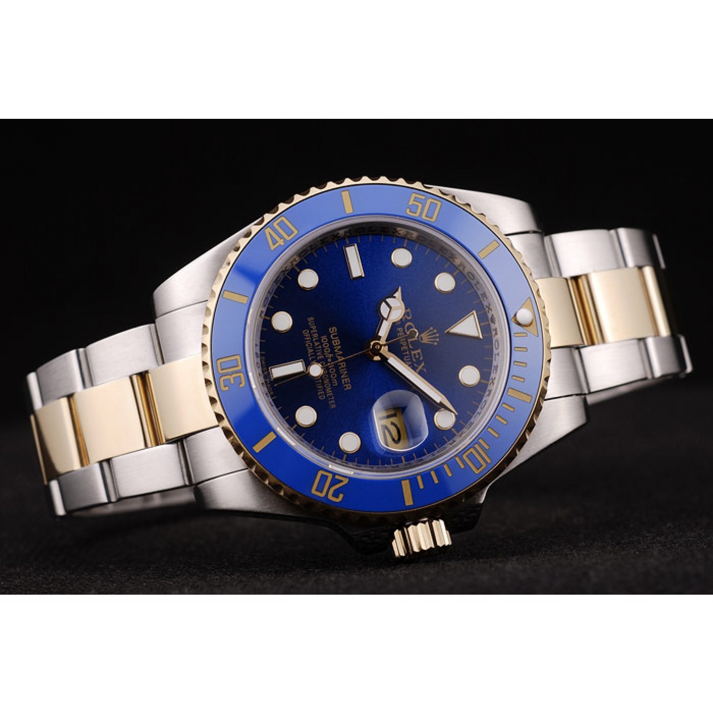 RepTime Watches Rolex Submariner Blue Bezel Blue Dial 98230