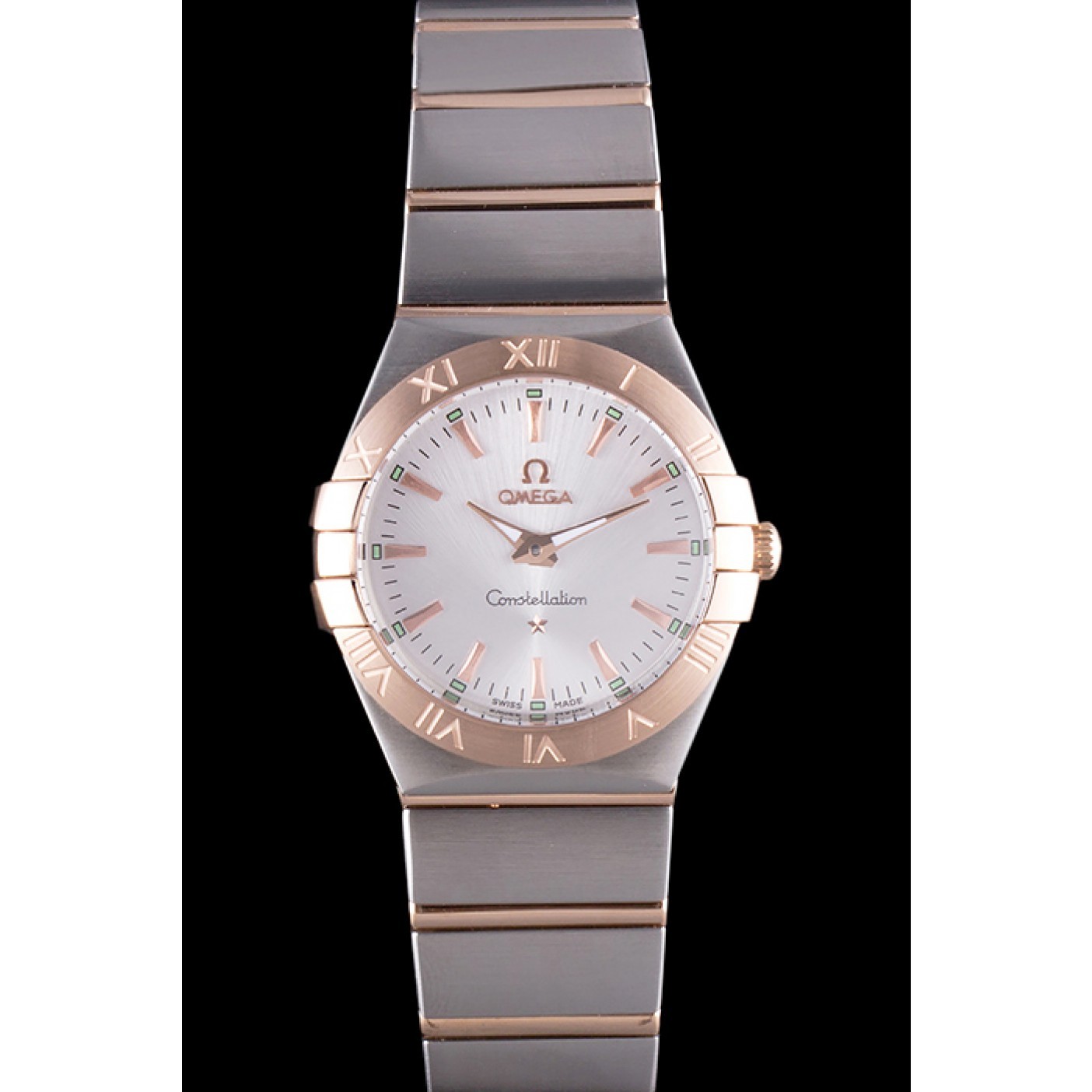 Omega Constellation Rose Gold Bezel Two Tone Band som101 621481