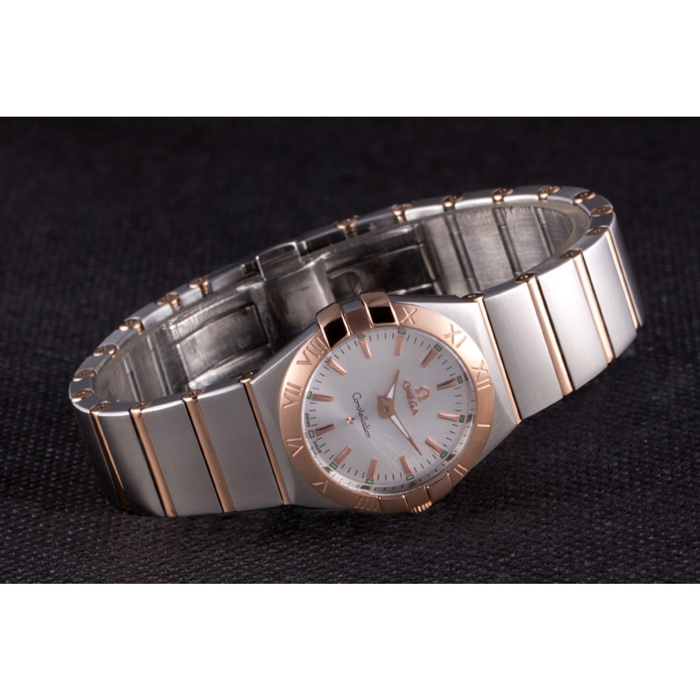 Omega Constellation Rose Gold Bezel Two Tone Band som101 621481