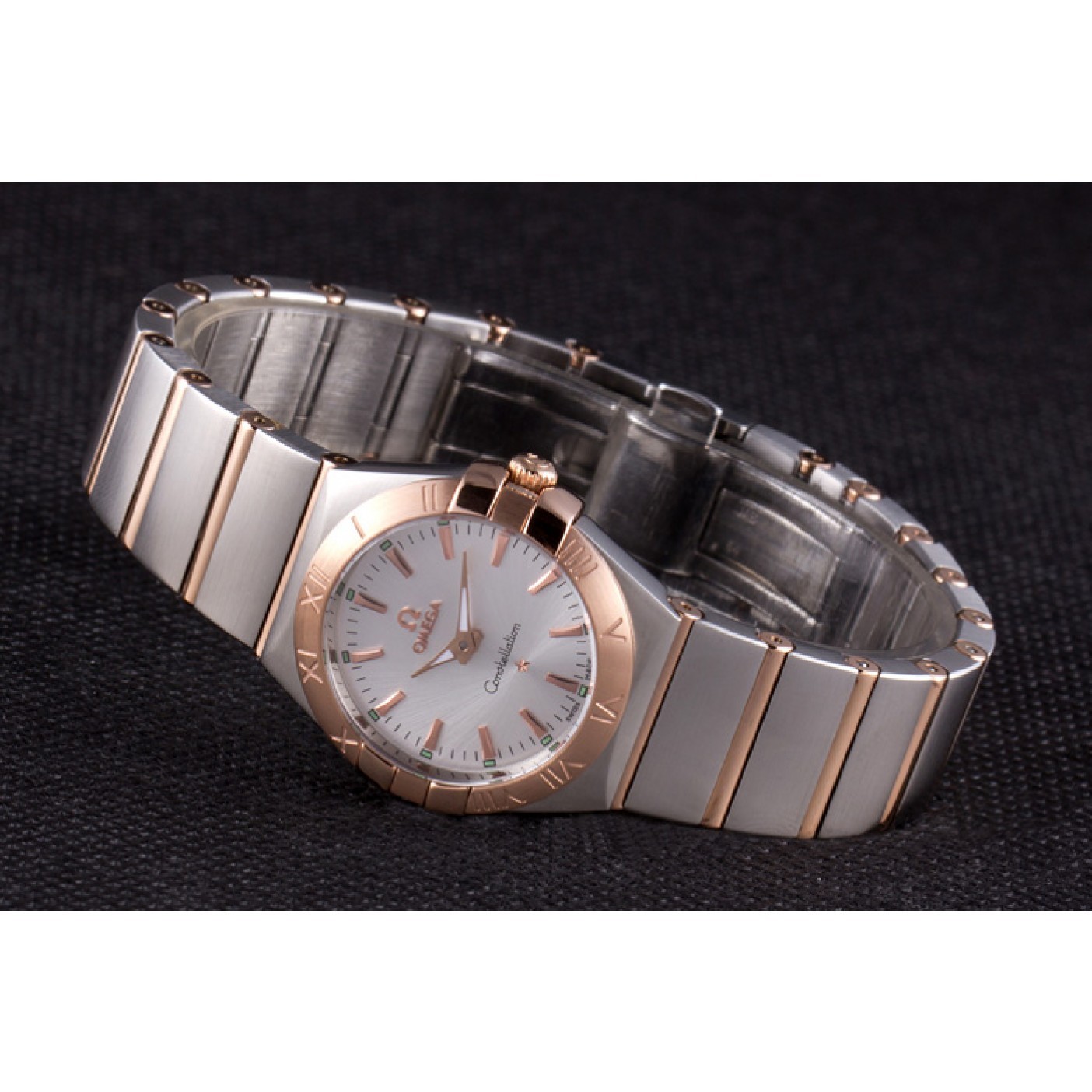 Omega Constellation Rose Gold Bezel Two Tone Band som101 621481