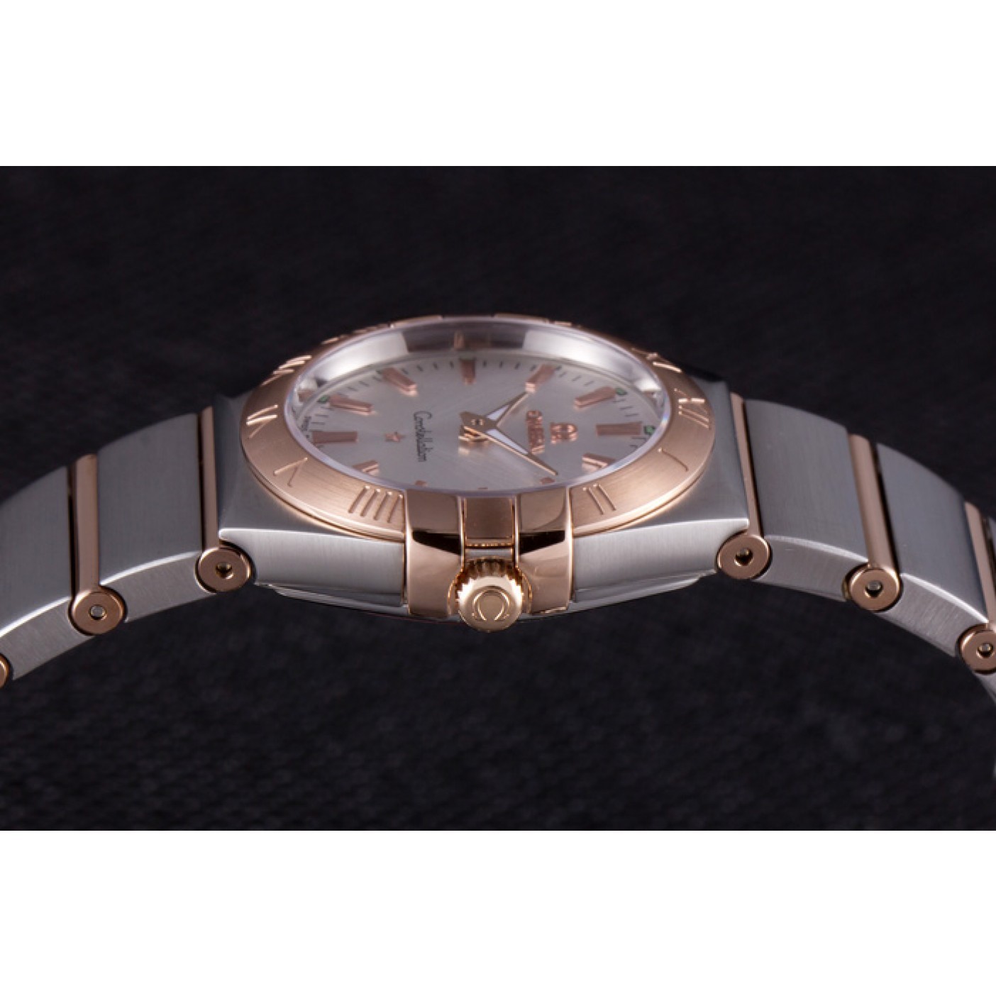 Omega Constellation Rose Gold Bezel Two Tone Band som101 621481