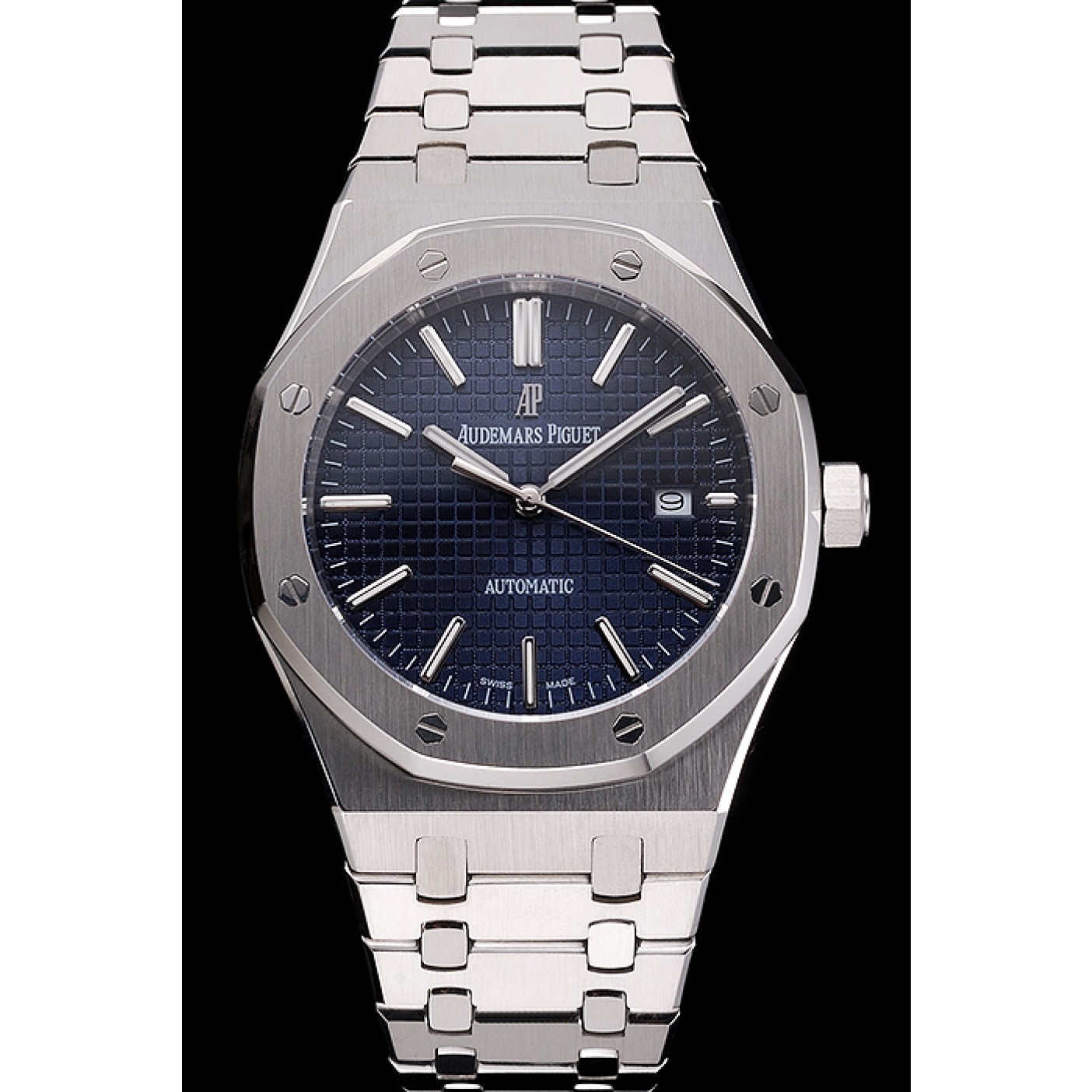 Swiss Audemars Piguet Royal Oak Blue Dial Stainless Steel Case And Bracelet