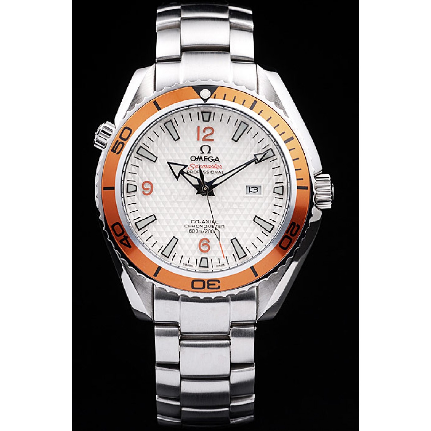 Omega Seamaster Planet Ocean Co-axial Orange Case White Dial