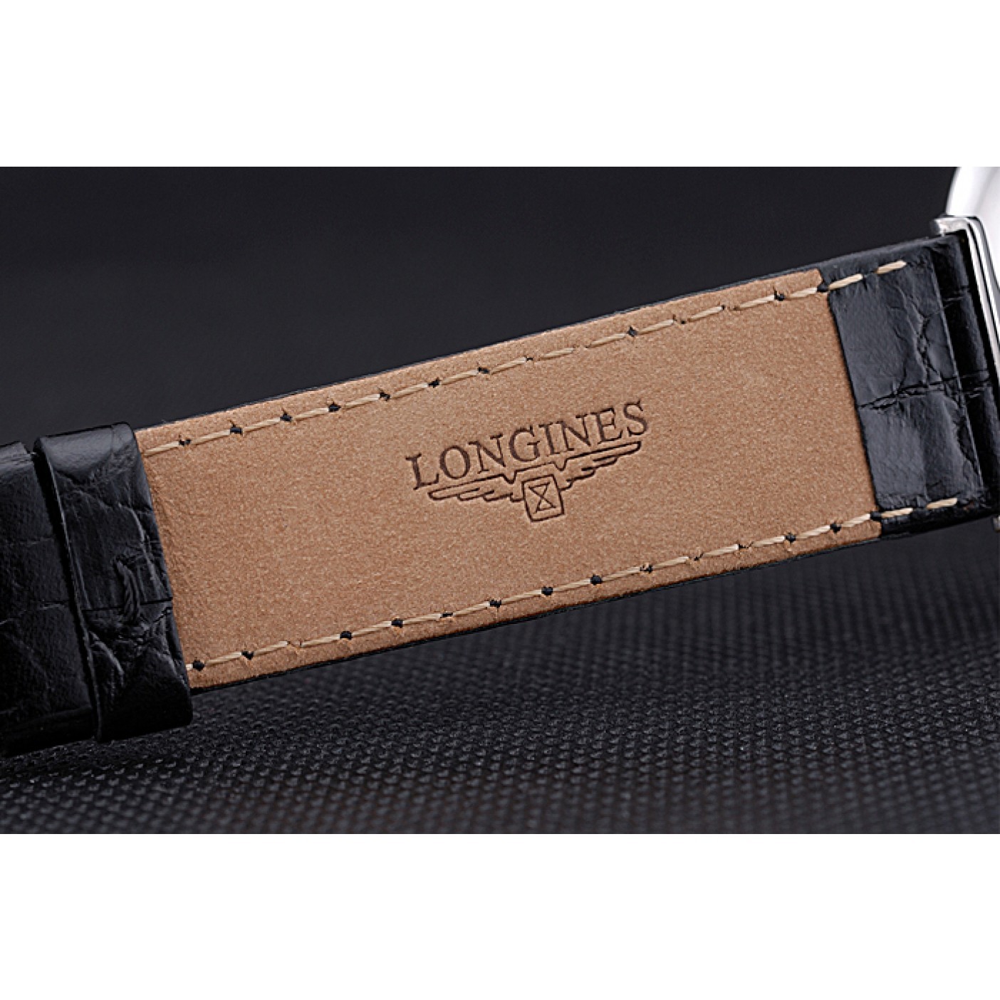 Longines La Grande Classique Black Dial Black Leather Band Homme 622131