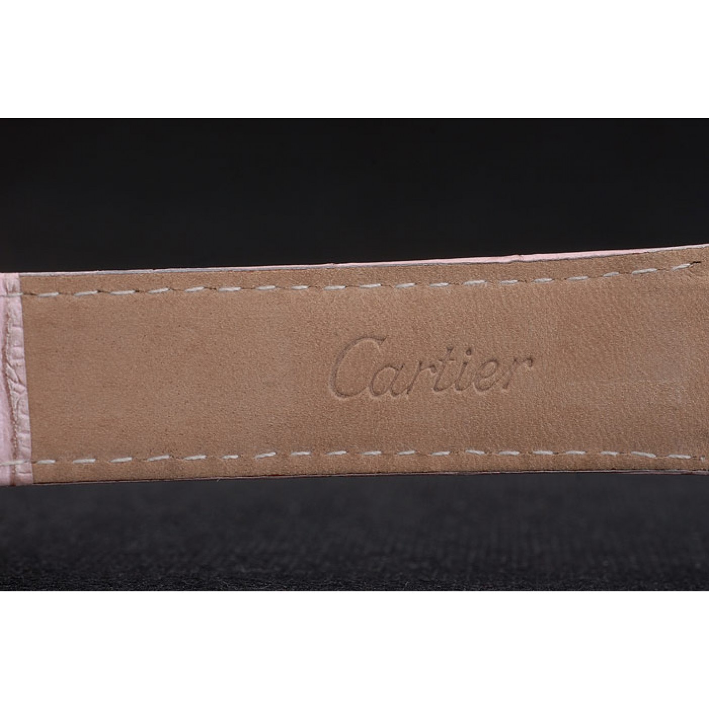 Cartier Ballon Bleu 42mm White Dial Stainless Steel Case Pink Leather Bracelet