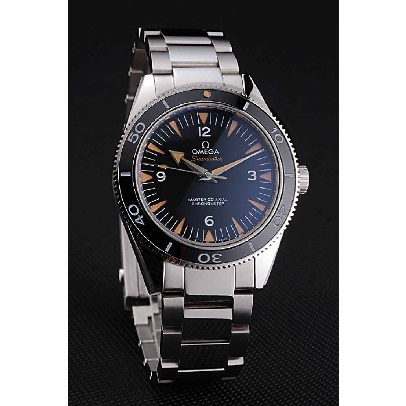 Swiss Omega Seamaster Black Dial Stainless Steel Case And Bracelet 622843