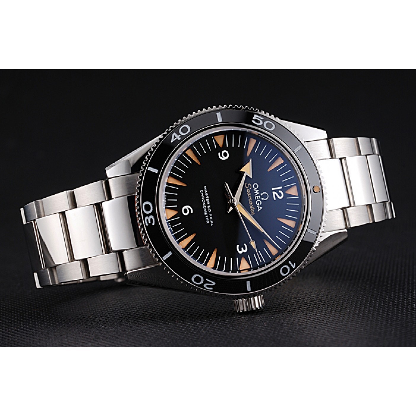 Swiss Omega Seamaster Black Dial Stainless Steel Case And Bracelet 622843