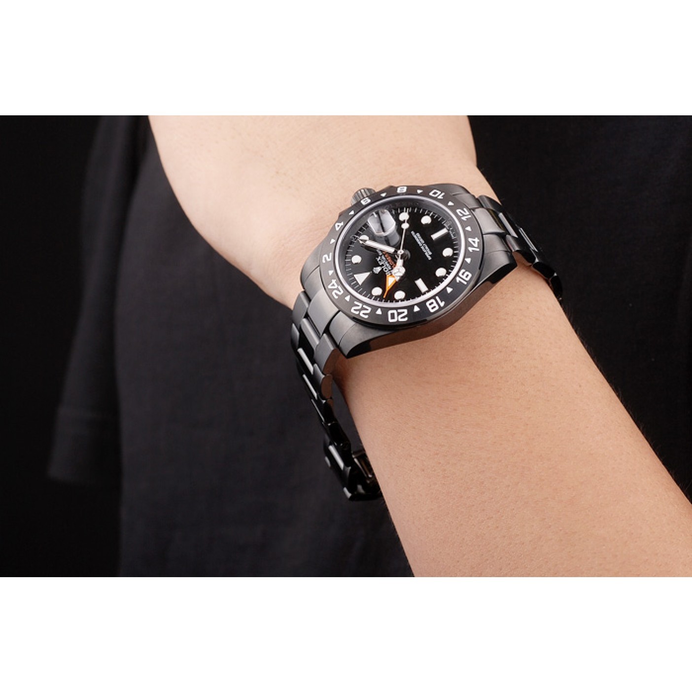 Rolex Swiss Explorer Black Ceramic Bezel Black Dial Watch 98239