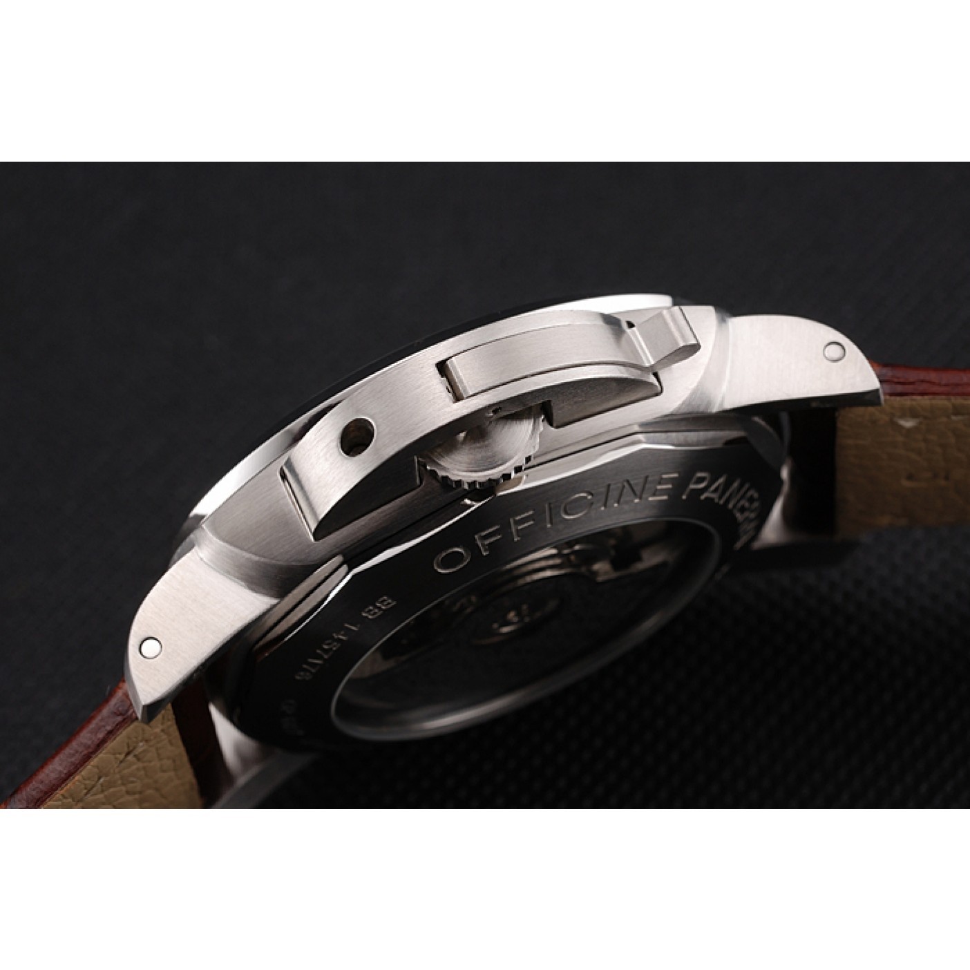 Panerai Luminor 1950 Tourbillon GMT Black Dial Stainless Steel Case Brown Leather Strap