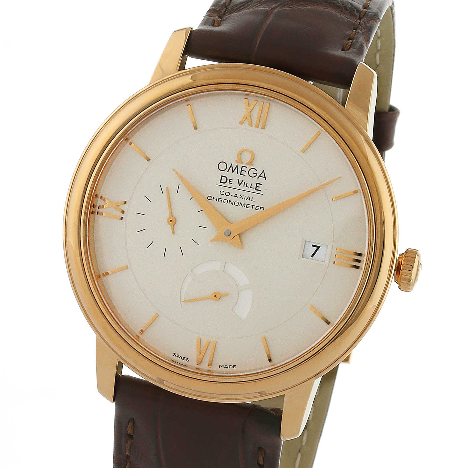 Swiss Omega De Ville Prestige Co-Axial Power Reserve 39.5mm Mens Watch O42453402102001