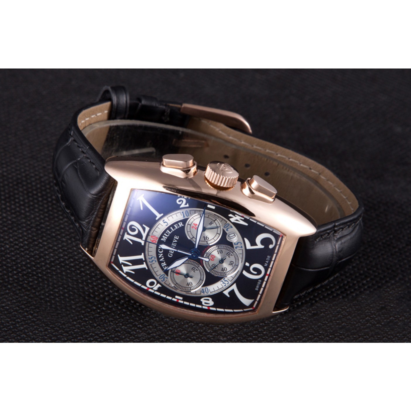 Franck Muller Casablanca White Dial Numbers Rose Gold Bezel 80304