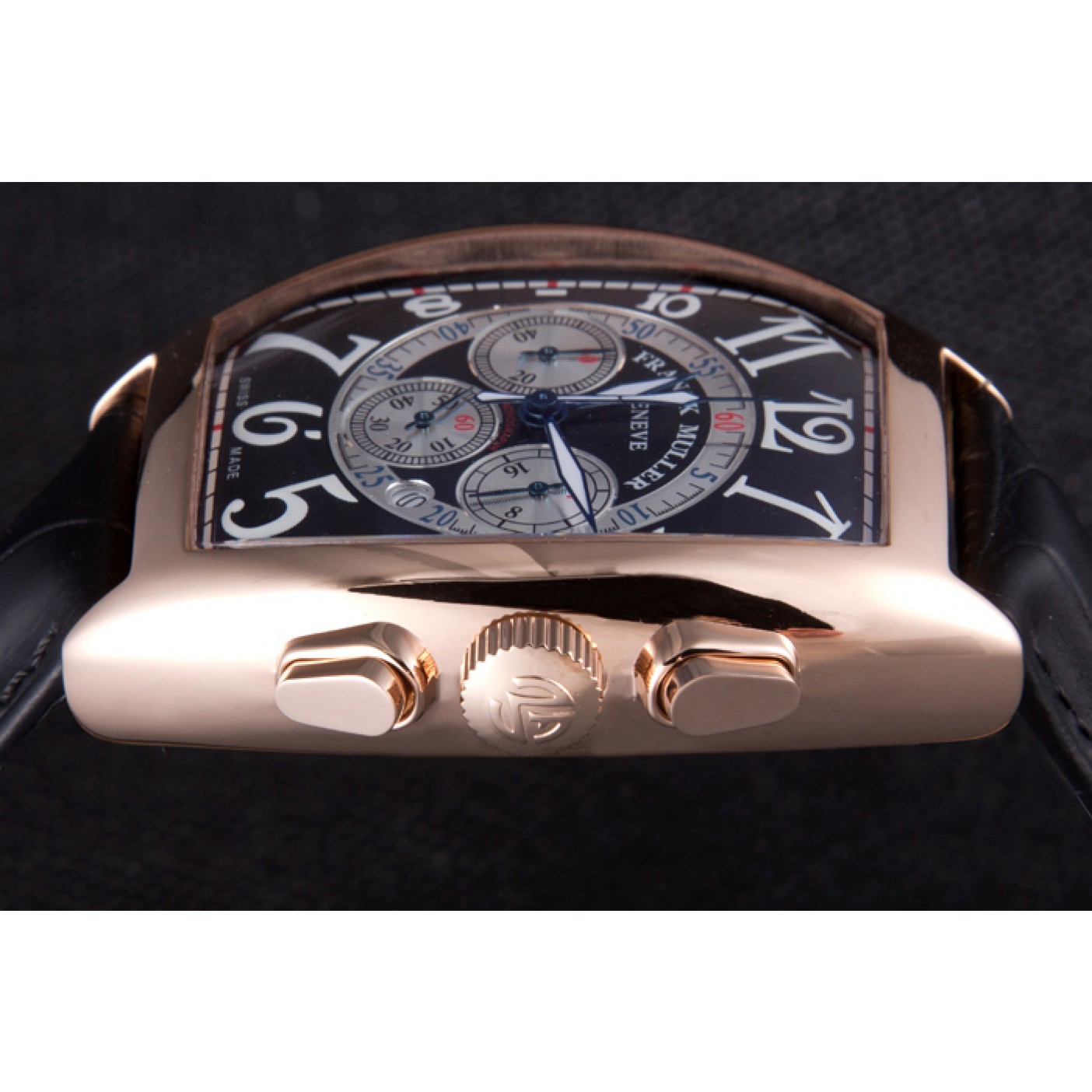 Franck Muller Casablanca White Dial Numbers Rose Gold Bezel 80304