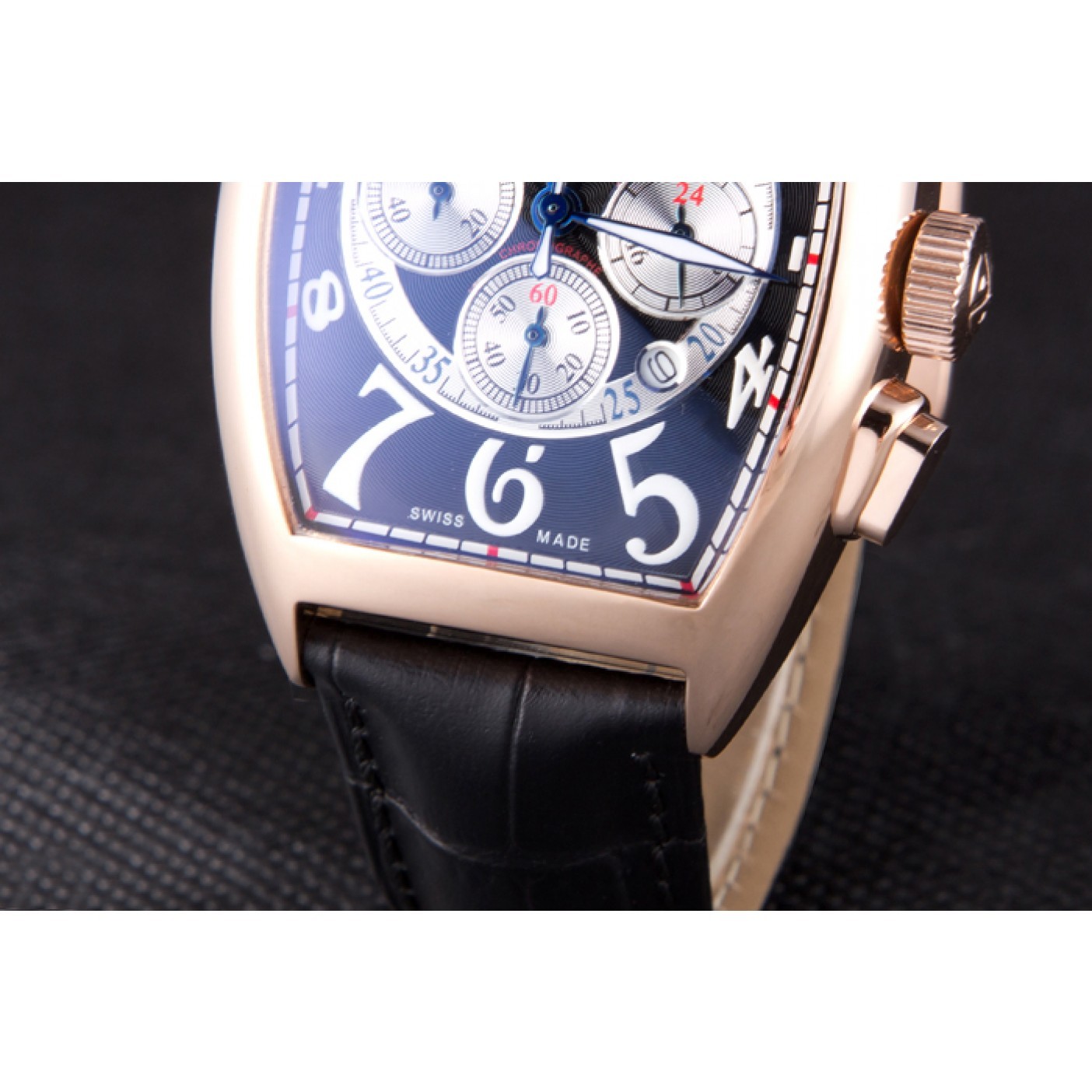 Franck Muller Casablanca White Dial Numbers Rose Gold Bezel 80304