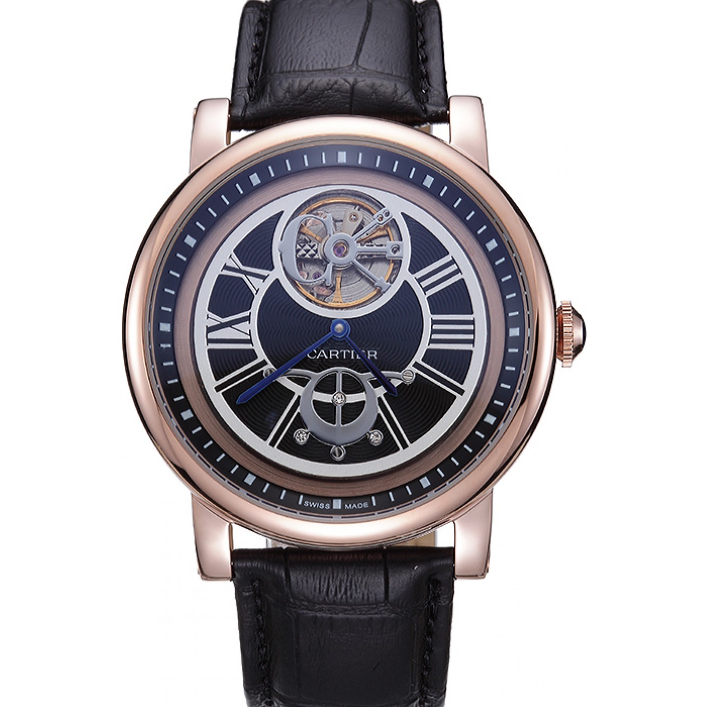 Cartier Rotonde Flying Tourbillon Black Dial 621944