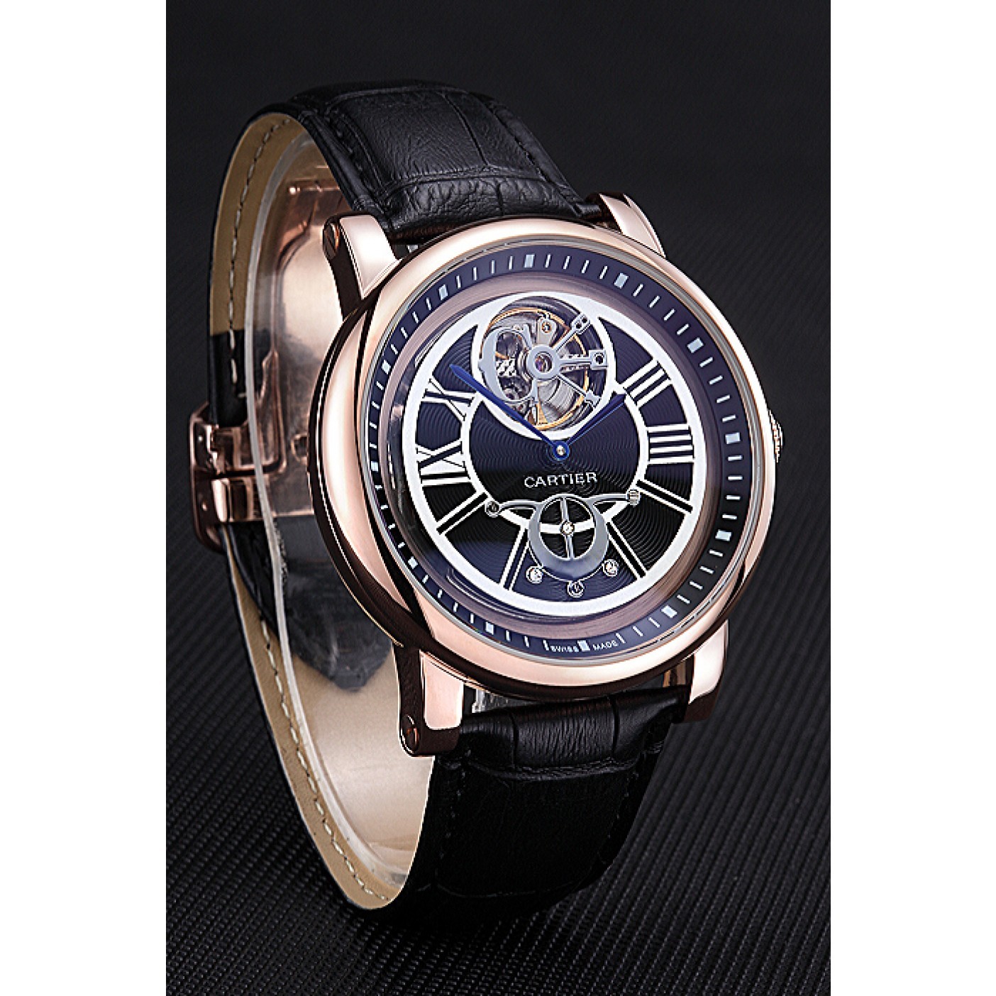 Cartier Rotonde Flying Tourbillon Black Dial 621944