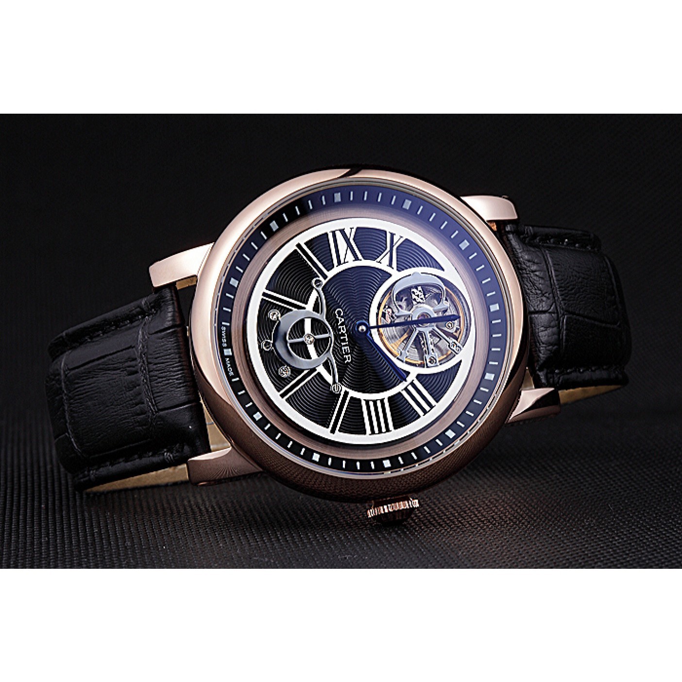 Cartier Rotonde Flying Tourbillon Black Dial 621944