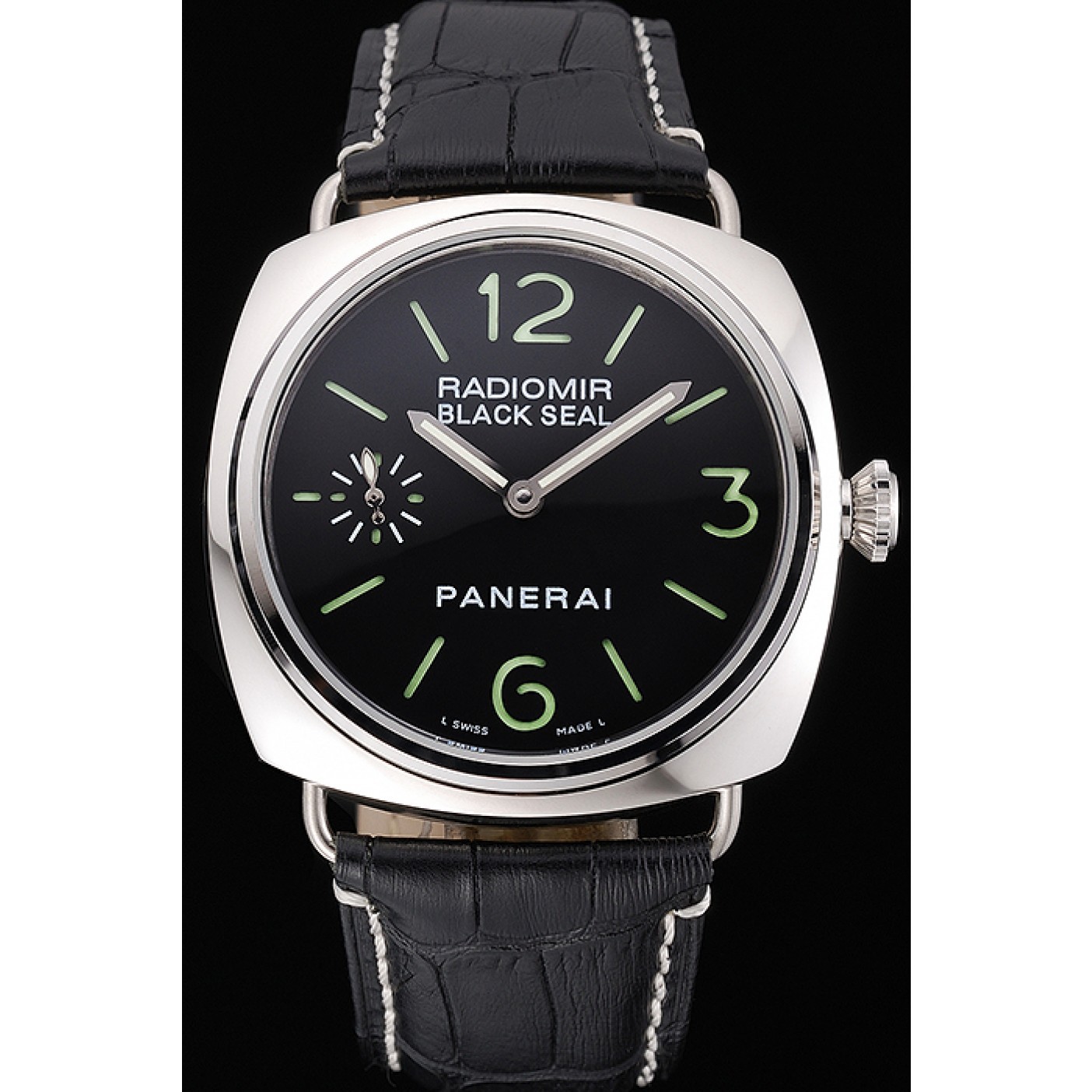 Panerai Radiomir Black Seal Black Dial Black Leather Bracelet