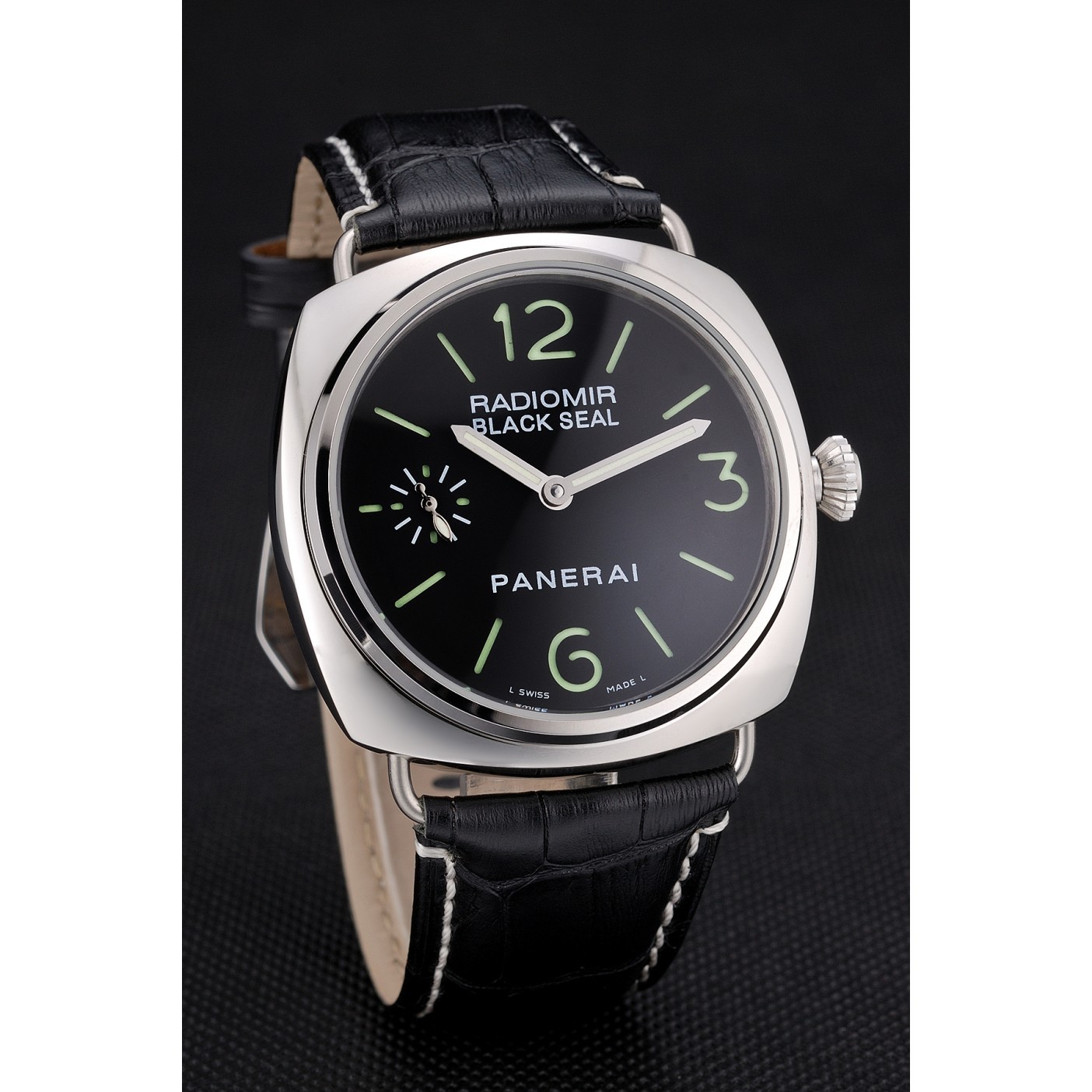 Panerai Radiomir Black Seal Black Dial Black Leather Bracelet