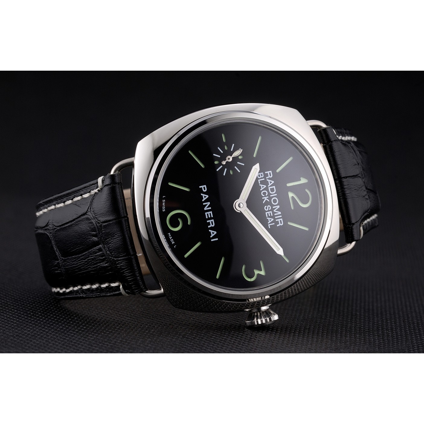 Panerai Radiomir Black Seal Black Dial Black Leather Bracelet