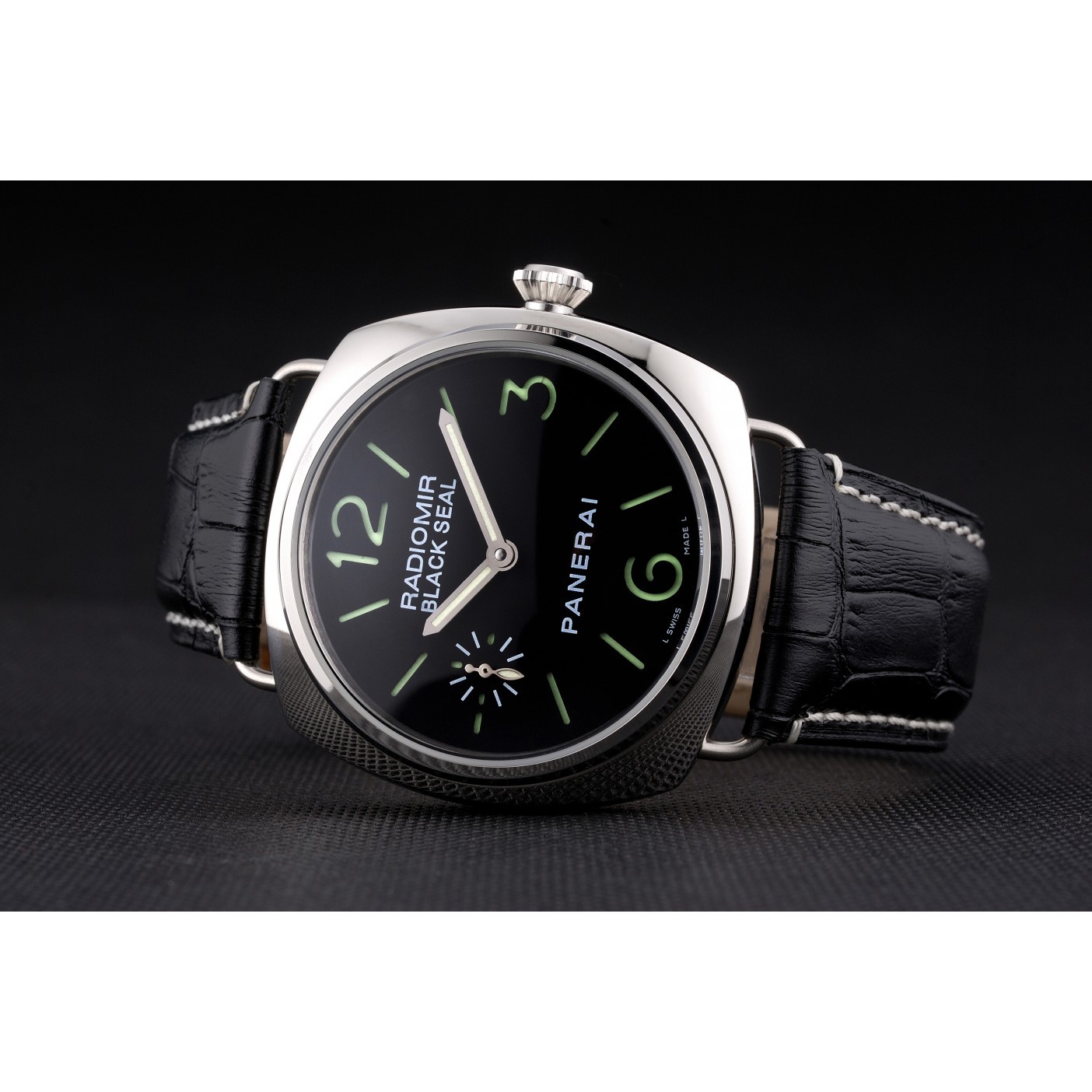 Panerai Radiomir Black Seal Black Dial Black Leather Bracelet