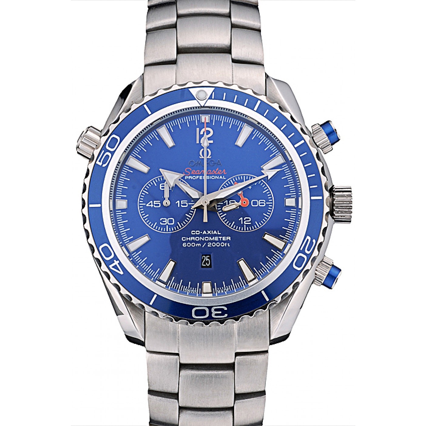 Omega Seamaster Planet Ocean Blue Bezel Blue Dial Stainless Steel Strap 80239