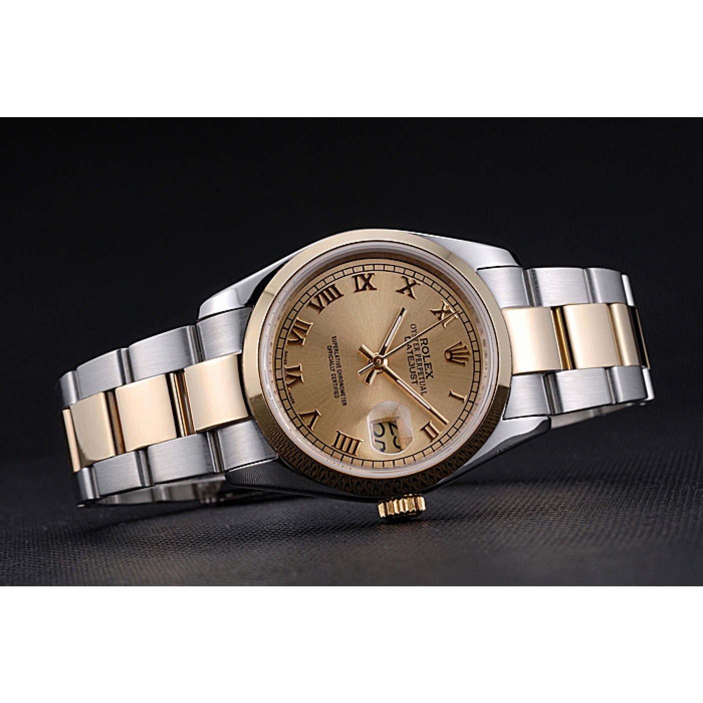 Rolex Datejust Stainless Steel And Gold Case Gold Dial 622265