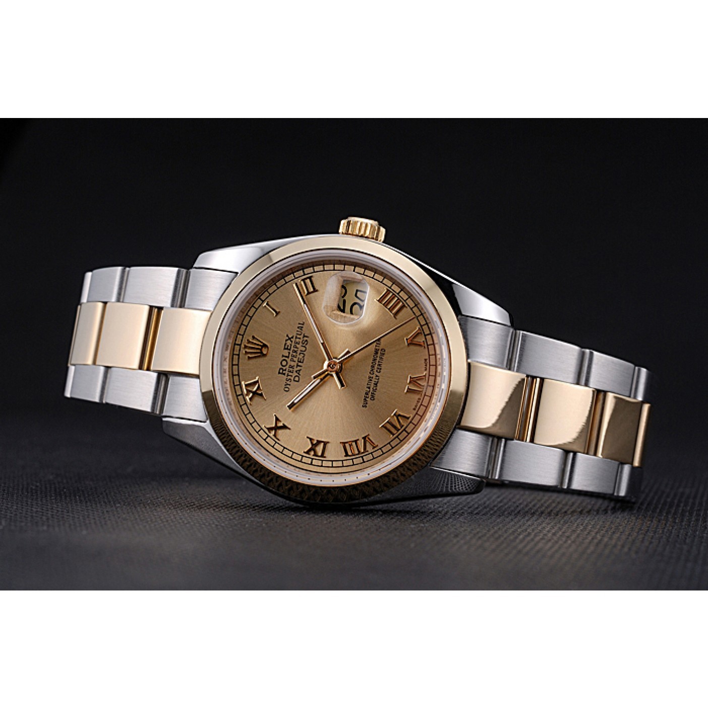 Rolex Datejust Stainless Steel And Gold Case Gold Dial 622265