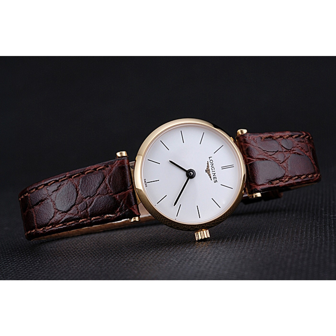 Longines La Grande Classique White Dial Brown Leather Strap Femme 622120