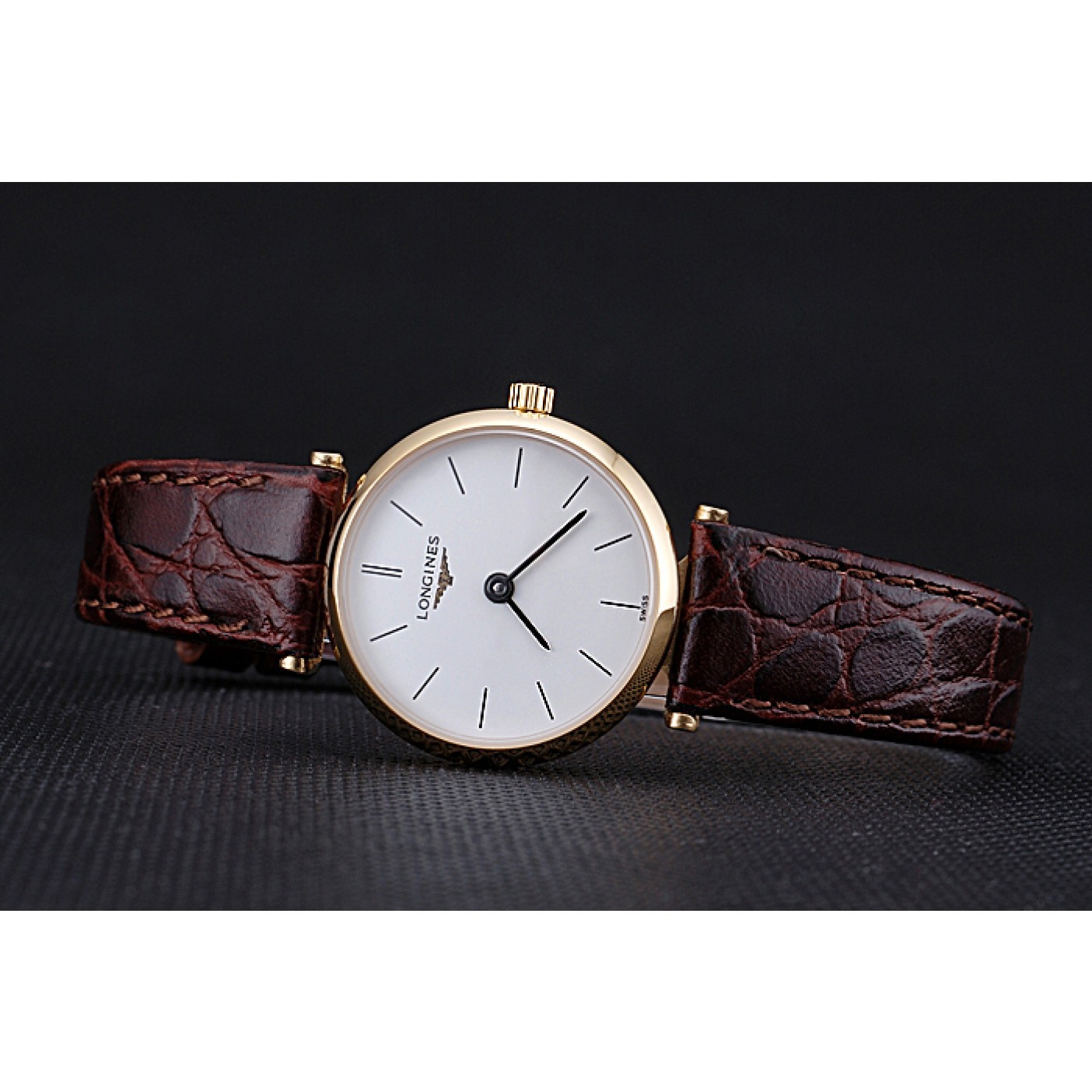 Longines La Grande Classique White Dial Brown Leather Strap Femme 622120