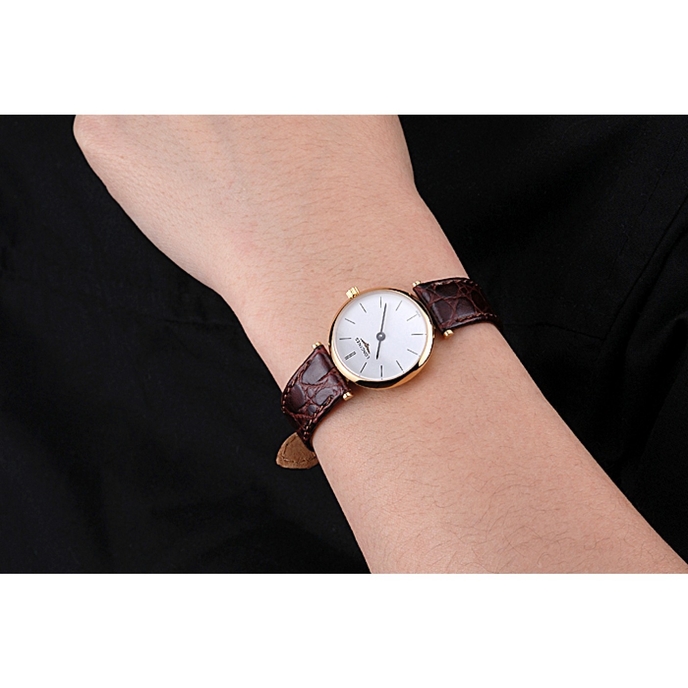 Longines La Grande Classique White Dial Brown Leather Strap Femme 622120