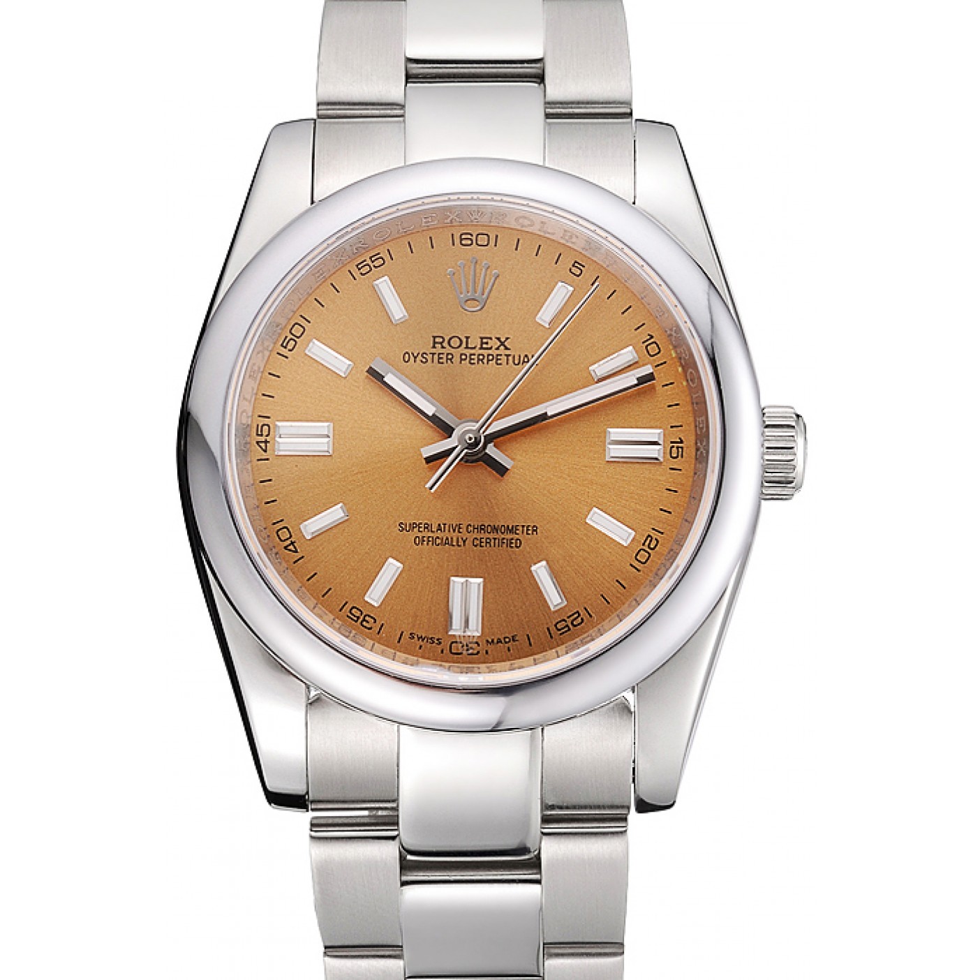 RepTime Watches Rolex Oyster Perpetual DateJust Stainless Steel Case Champagne Dial Stainless Steel Bracelet 622639