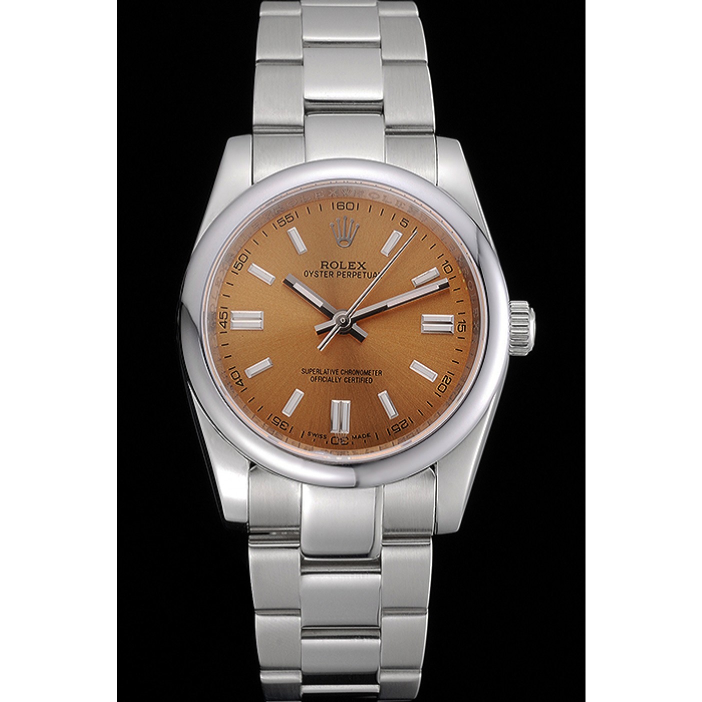 RepTime Watches Rolex Oyster Perpetual DateJust Stainless Steel Case Champagne Dial Stainless Steel Bracelet 622639