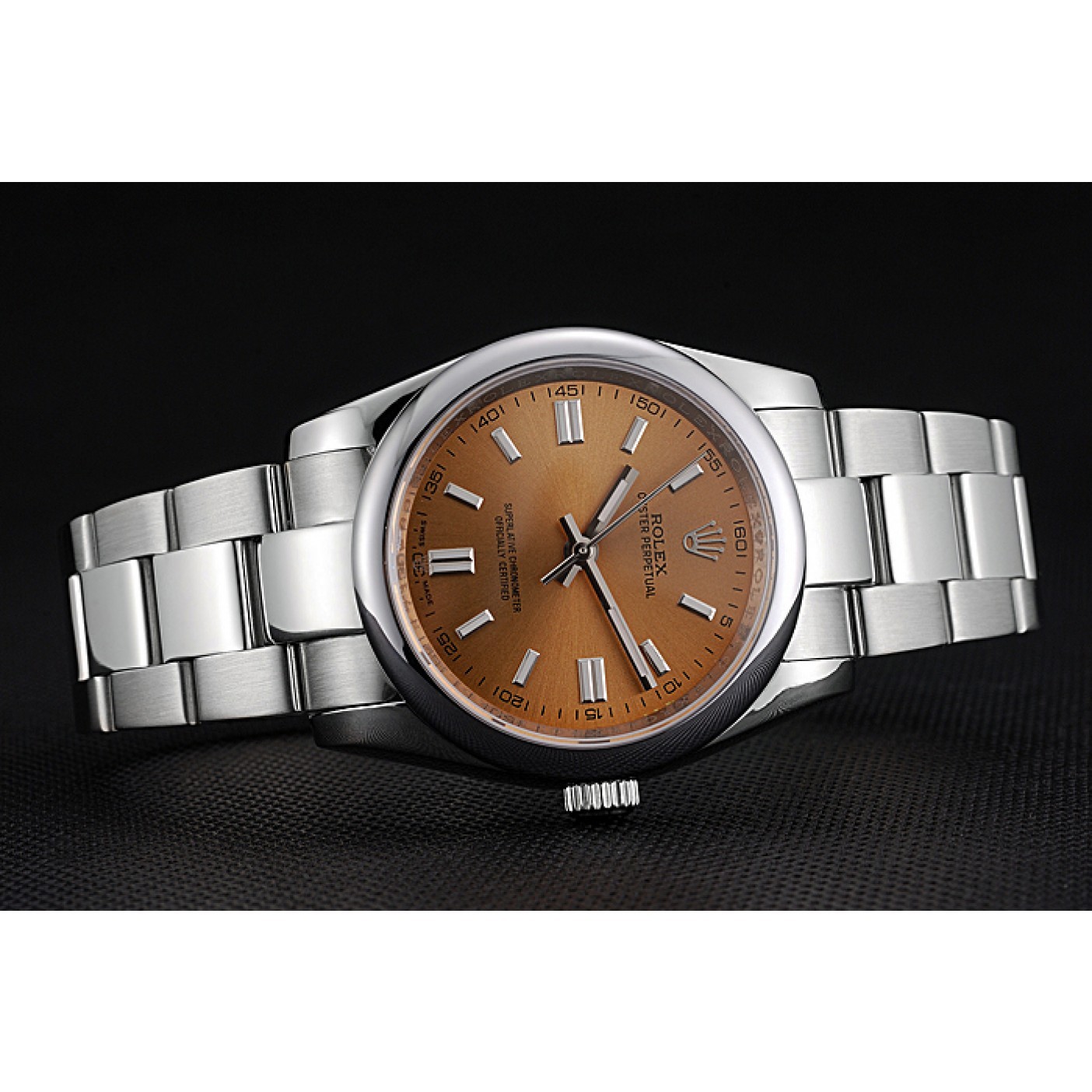 RepTime Watches Rolex Oyster Perpetual DateJust Stainless Steel Case Champagne Dial Stainless Steel Bracelet 622639