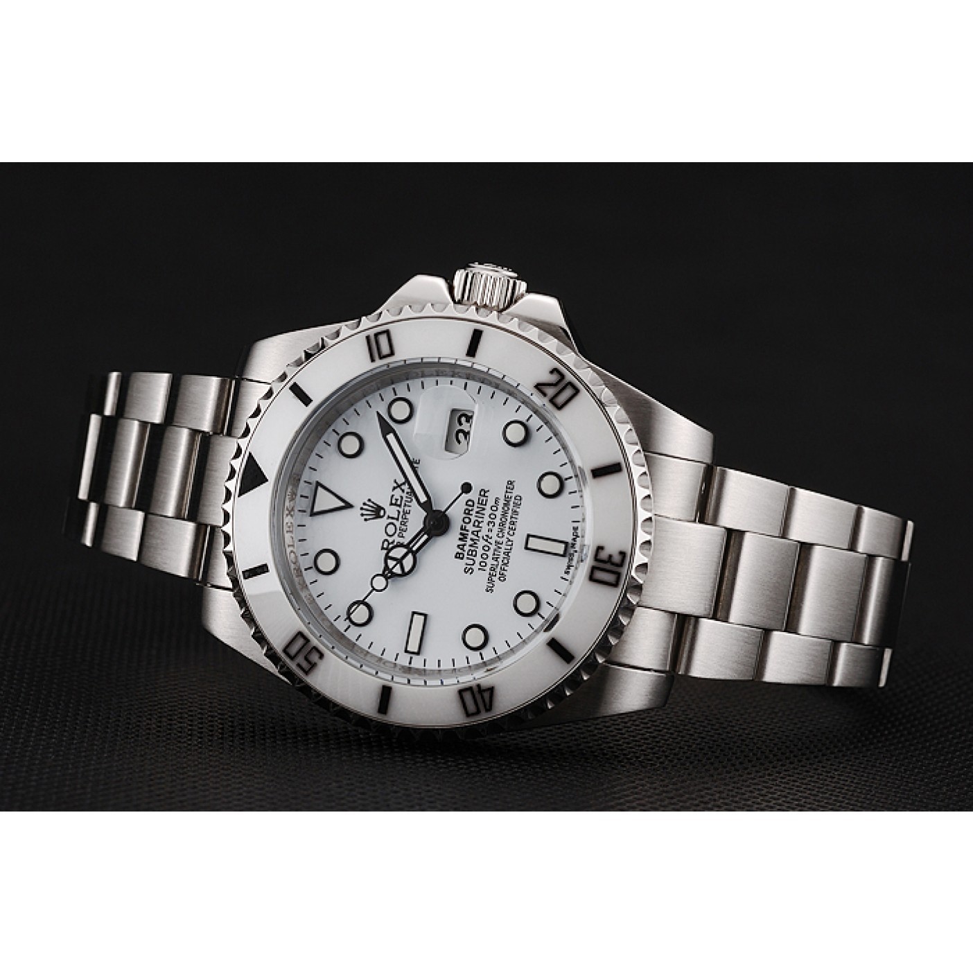 RepTime Watches Rolex Submariner Bamford White Dial Stainless Steel Bracelet 1453863