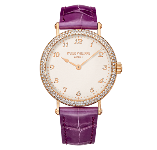 AAA Replica Patek Philippe Calatrava Rose Diamond Watch 7200 200R-001