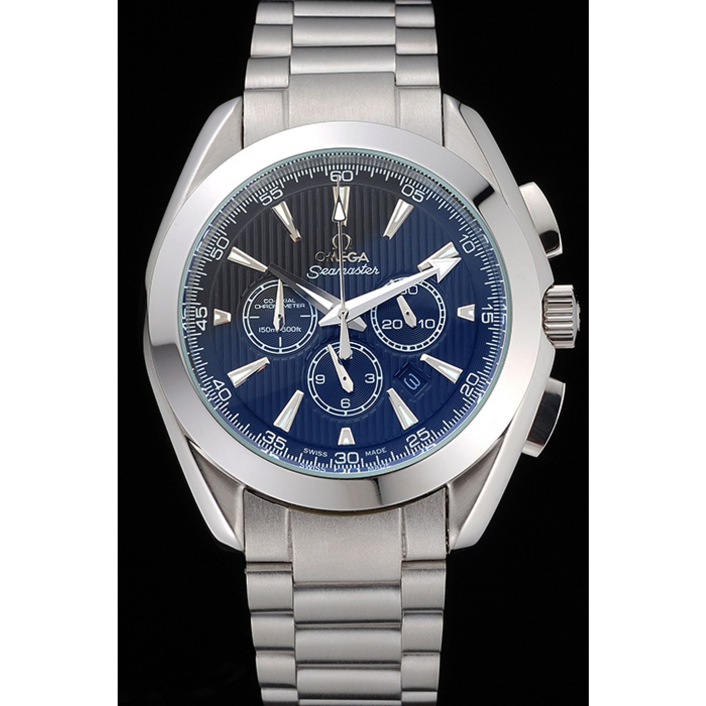 Omega Seamaster Aqua Terra Chronograph Blue Dial Stainless Steel Bracelet 622528