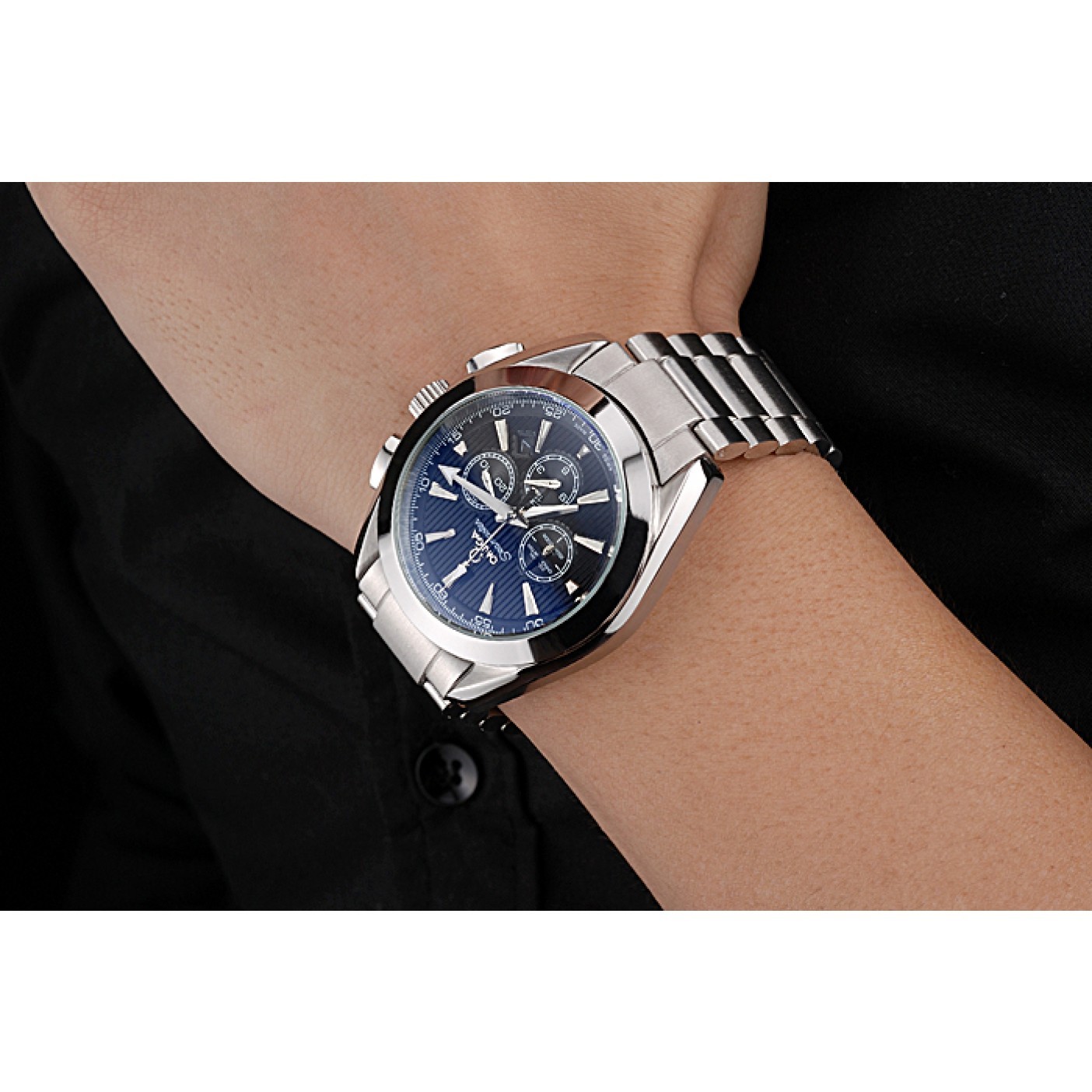 Omega Seamaster Aqua Terra Chronograph Blue Dial Stainless Steel Bracelet 622528