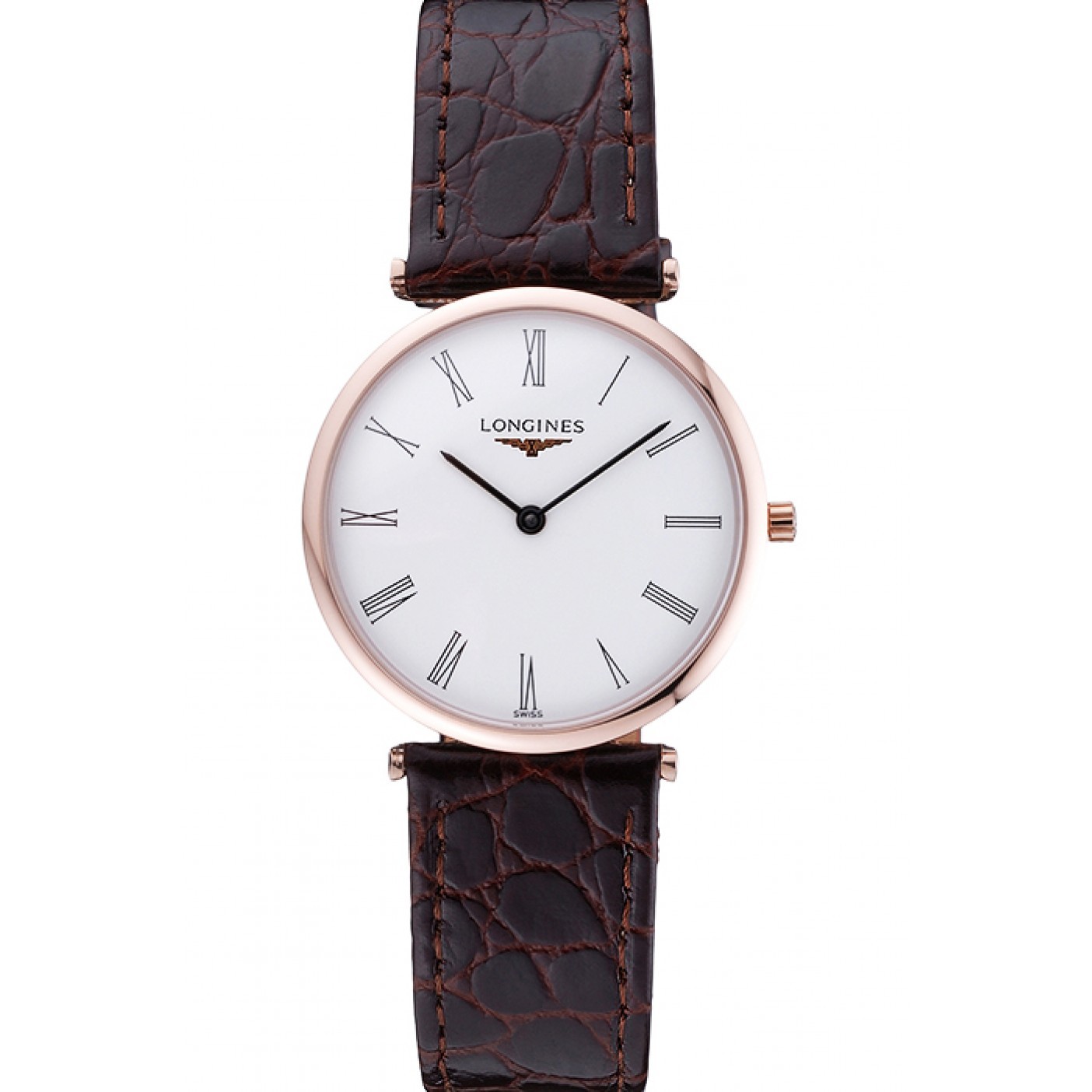 Longines La Grande Classique White Dial Brown Leather Band Homme 622136