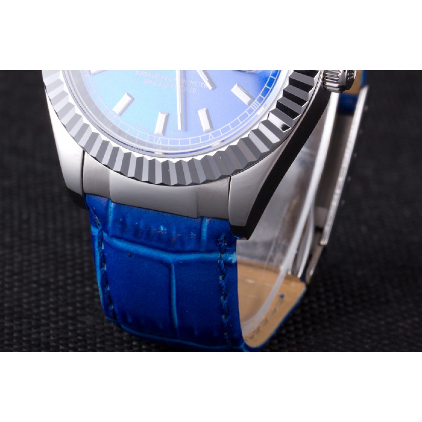 Rolex Day-Date Oyster Collection Blue Leather Band 621490