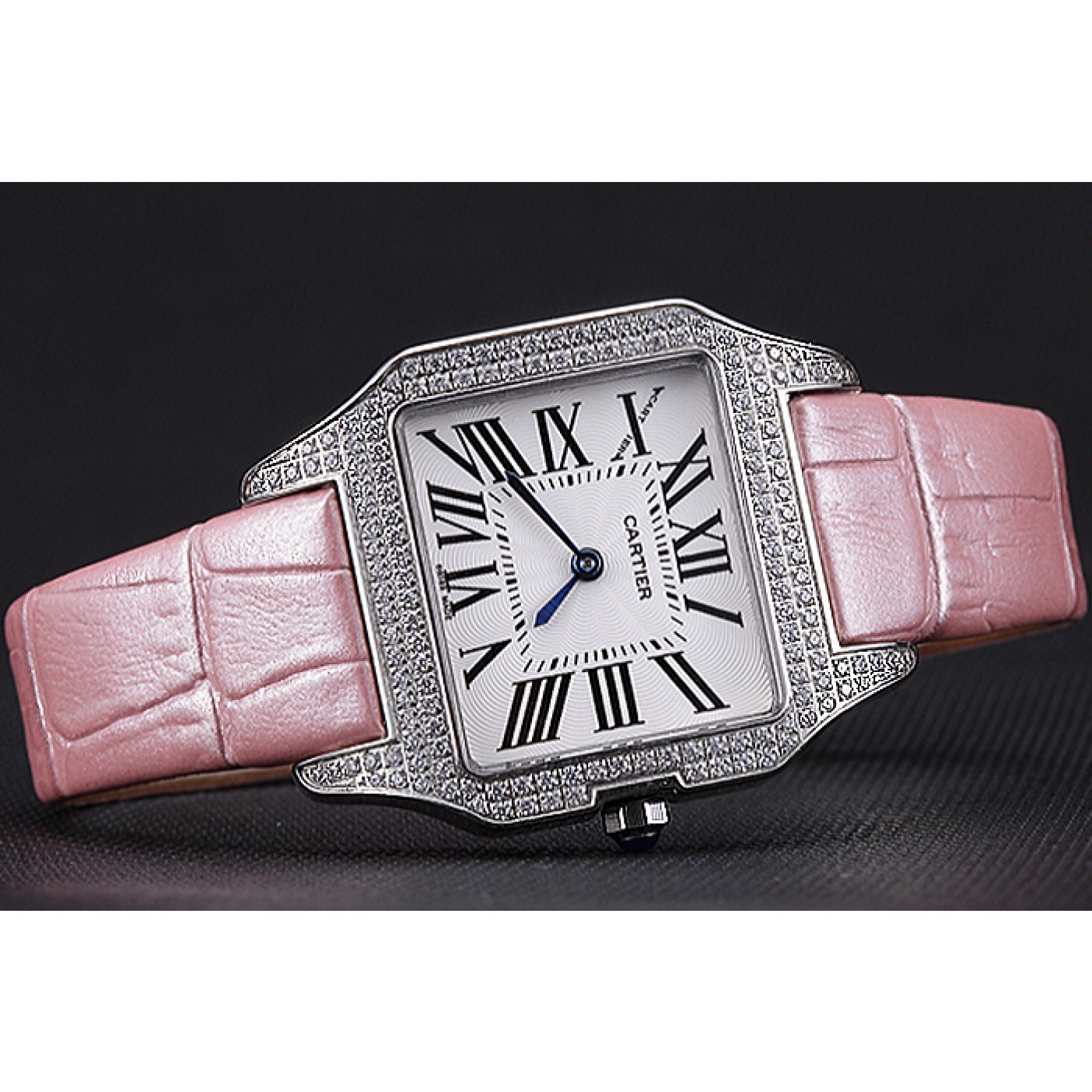 Cartier Santos 100 Diamond Silver Bezel 621910